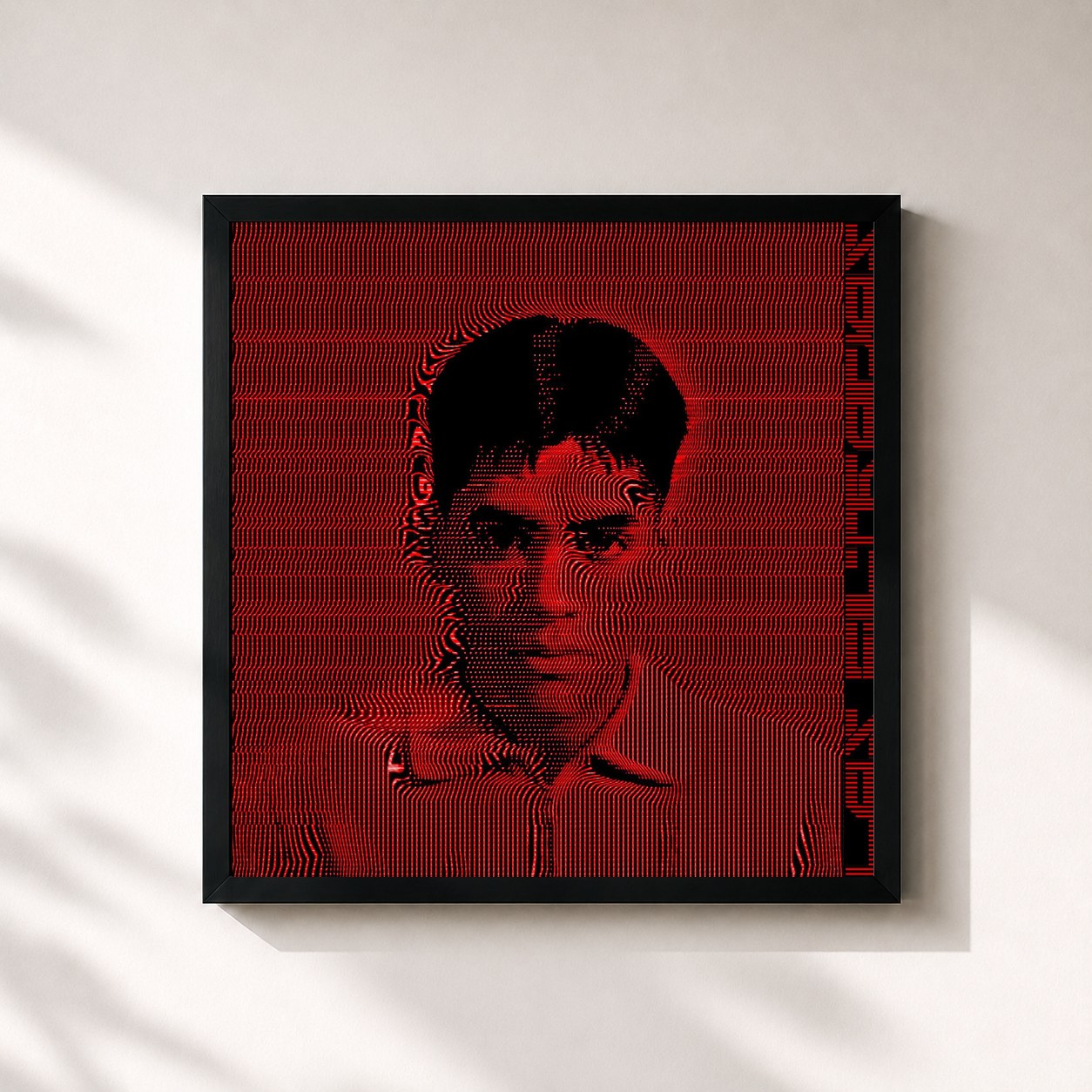 #noir Tableau carré de l'album LAS FILTRADAS de Cris MJ, cadre noir 32x32 cm