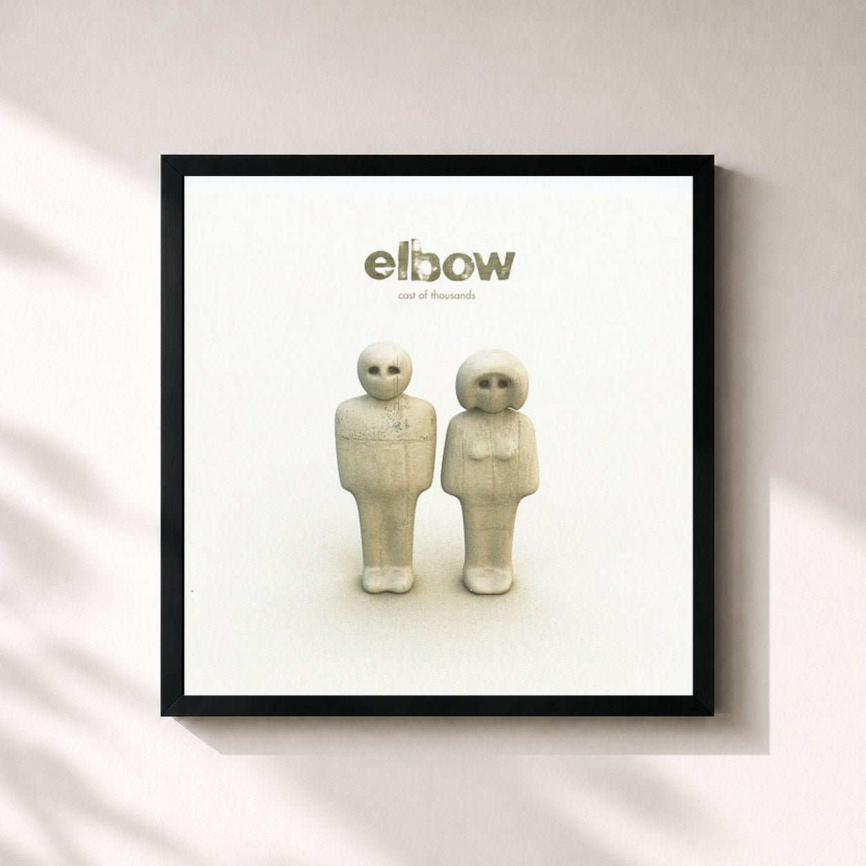 #noir Tableau carré de l'album Cast Of Thousands de Elbow, cadre noir 32x32 cm