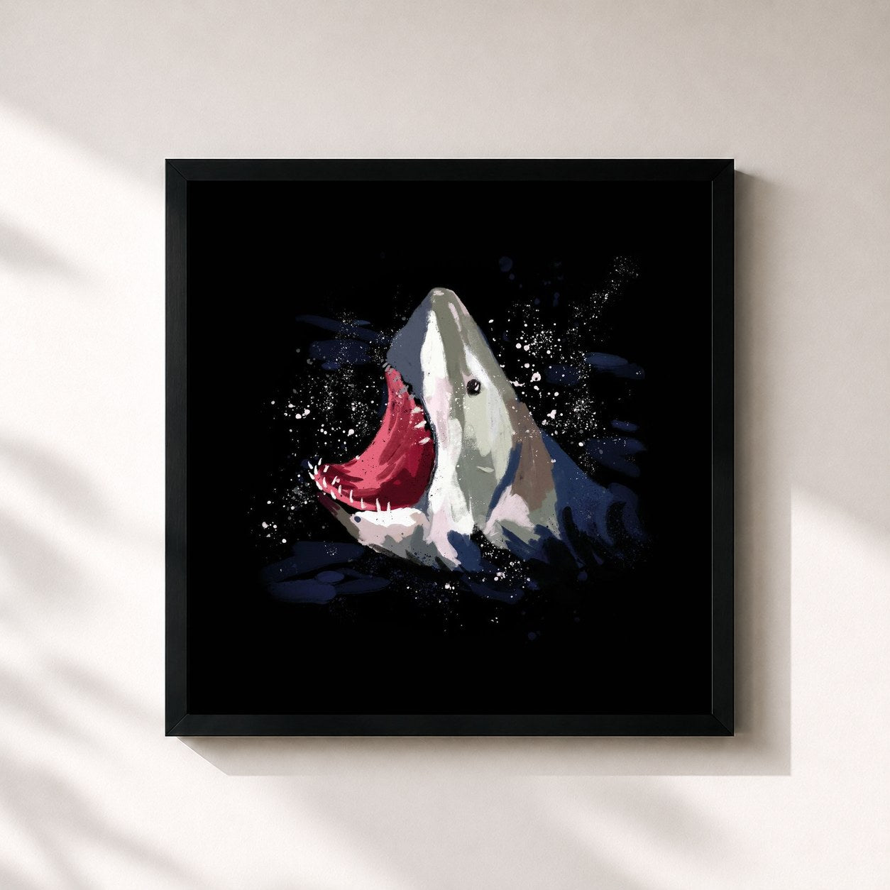 #noir Tableau carré de l'album Fidatevi de Ministri, cadre noir 32x32 cm