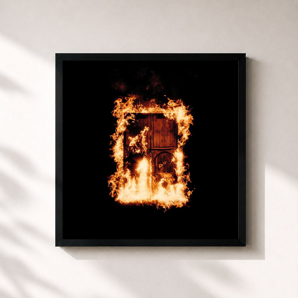 #noir Tableau carré de l'album 27 de ElGrandeToto, cadre noir 32x32 cm