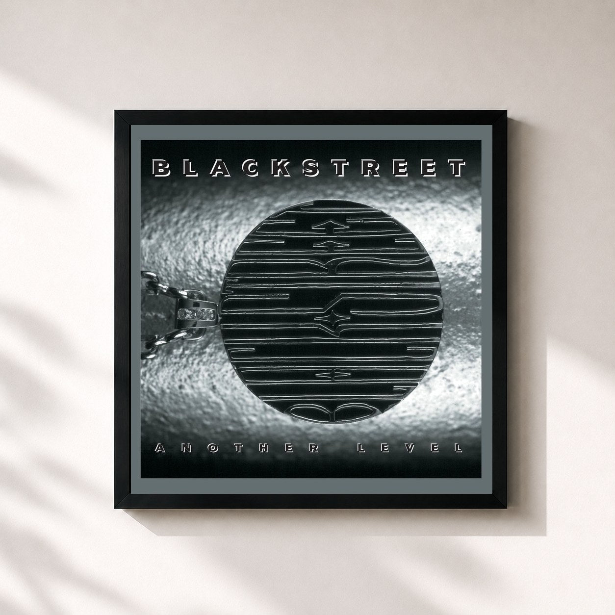#noir Tableau carré de l'album Another Level (Expanded Edition) de Blackstreet, cadre noir 32x32 cm