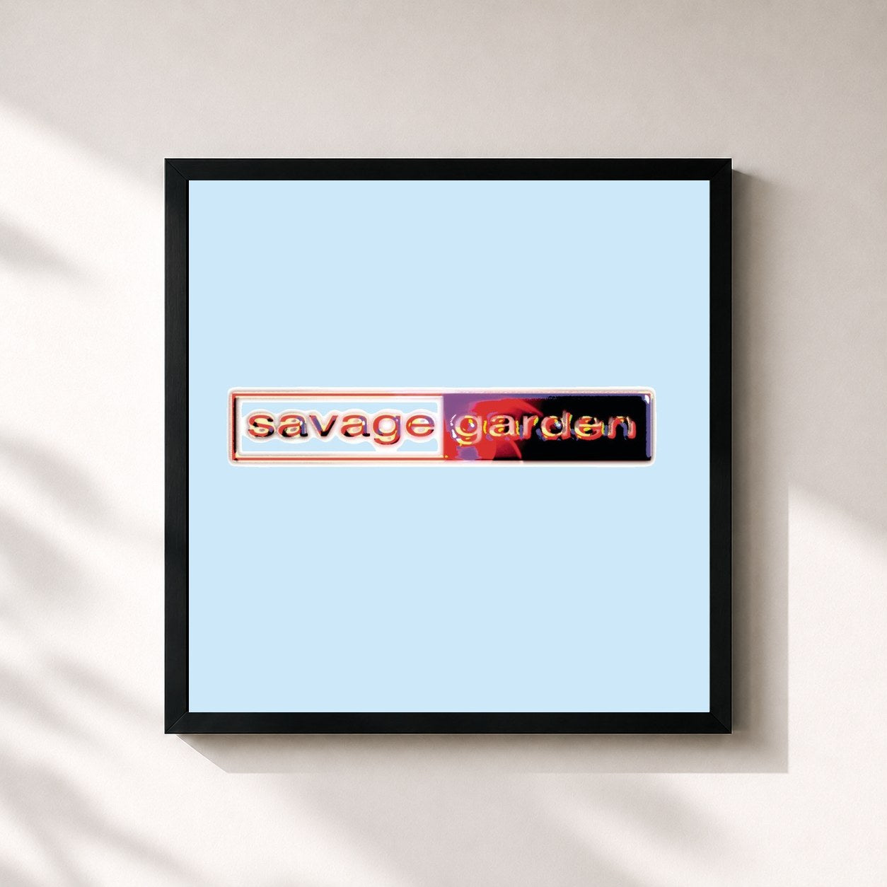 #noir Tableau carré de l'album Savage Garden (Remix album - The Future Of Earthly Delites) de Savage Garden, cadre noir 32x32 cm