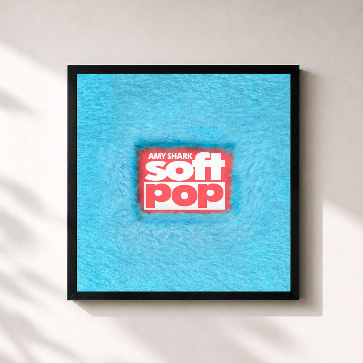 #noir Tableau carré de l'album soft pop de Amy Shark, cadre noir 32x32 cm