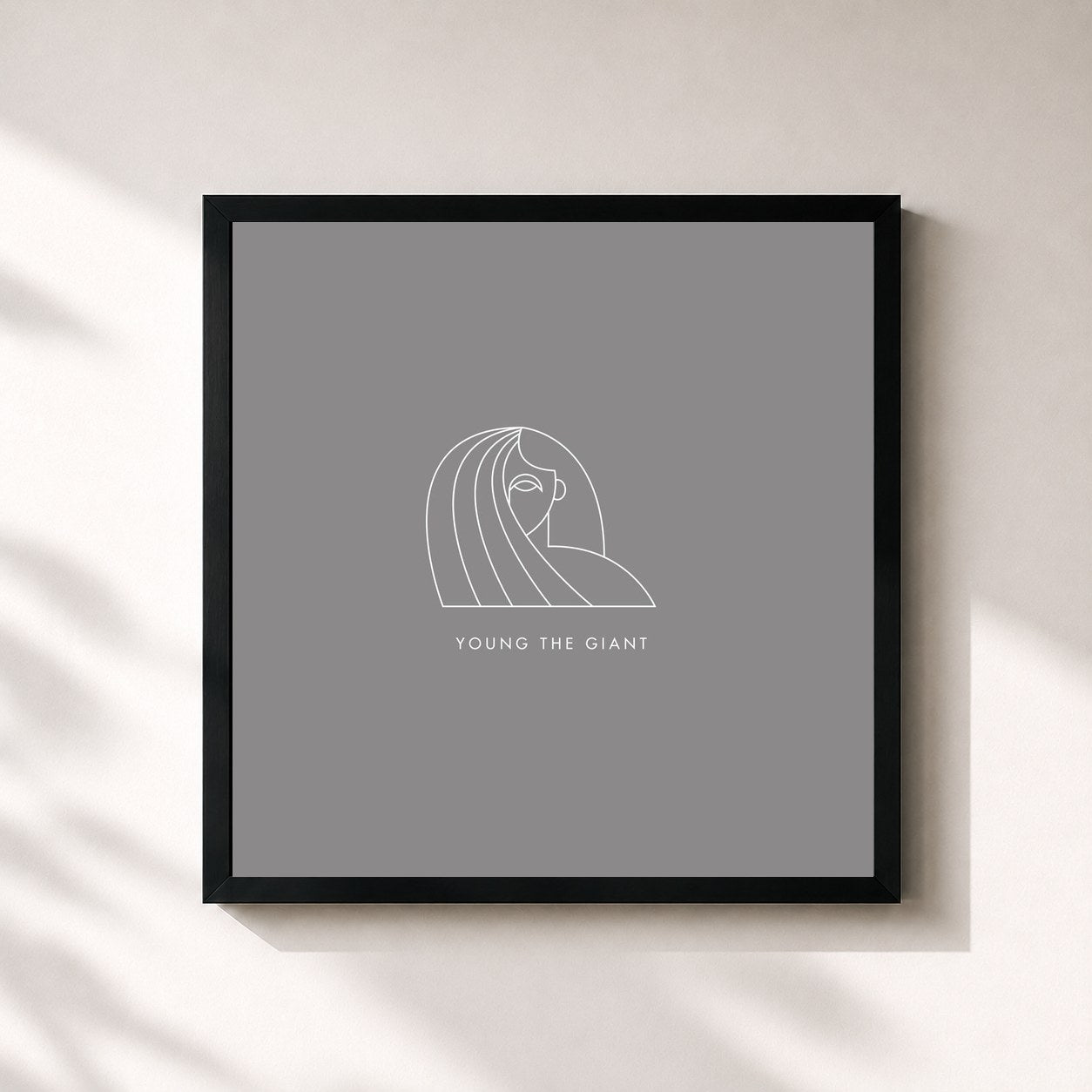 #noir Tableau carré de l'album Mind Over Matter (10th Anniversary Edition) de Young the Giant, cadre noir 32x32 cm