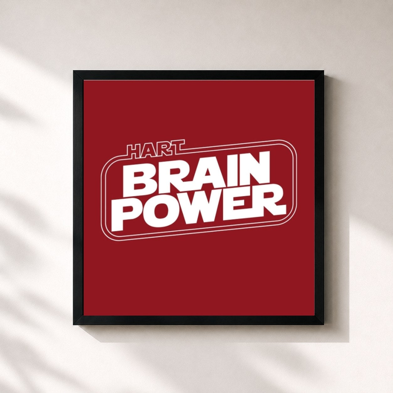 #noir Tableau carré de l'album Hart de Brainpower, cadre noir 32x32 cm