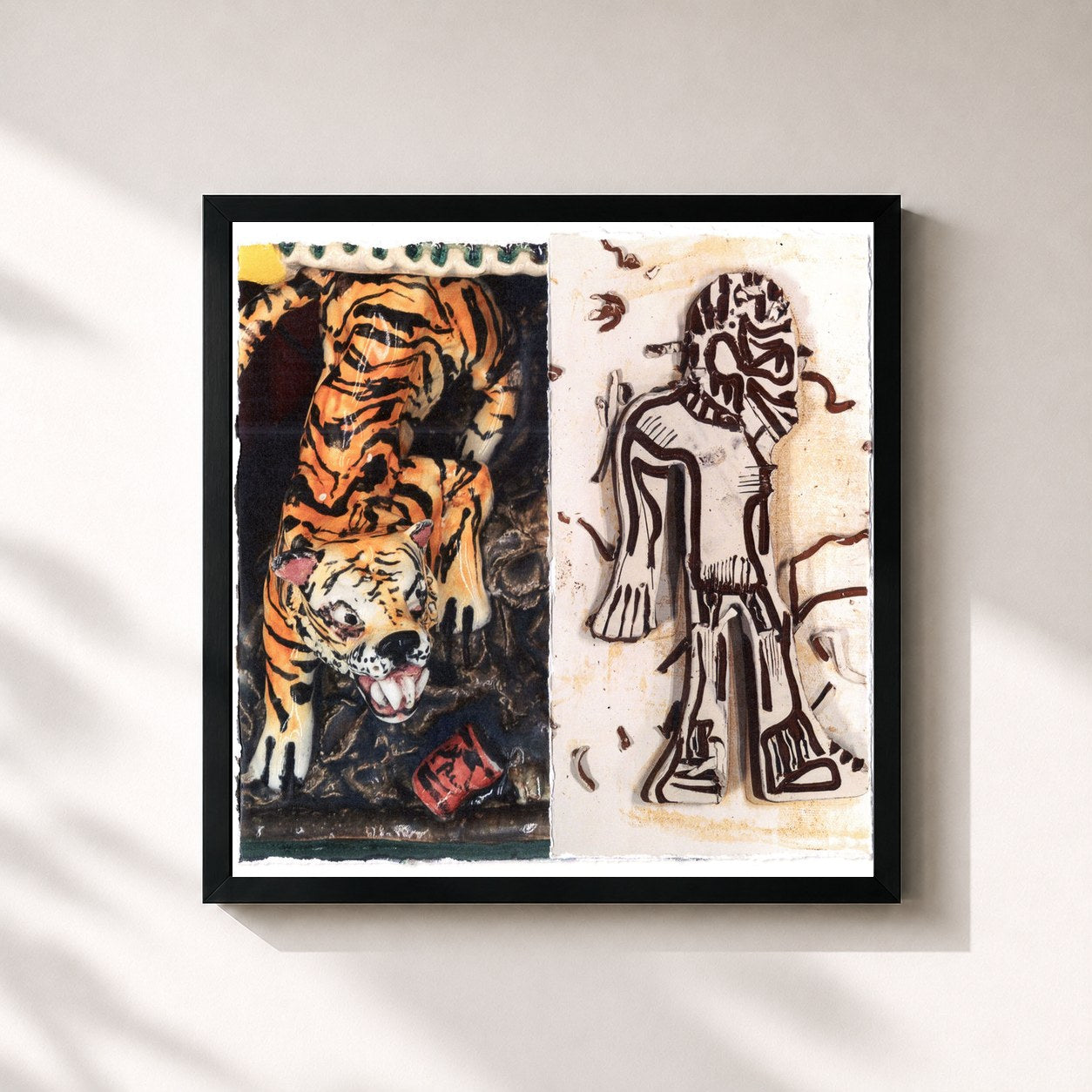 #noir Tableau carré de l'album POMPEII // UTILITY de Earl Sweatshirt, cadre noir 32x32 cm