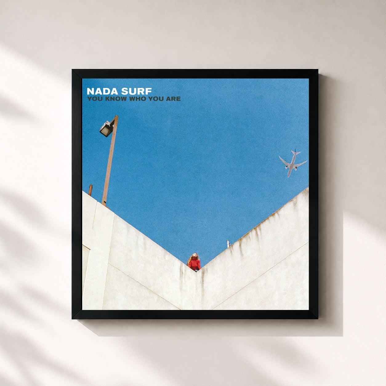 #noir Tableau carré de l'album You Know Who You Are de Nada Surf, cadre noir 32x32 cm