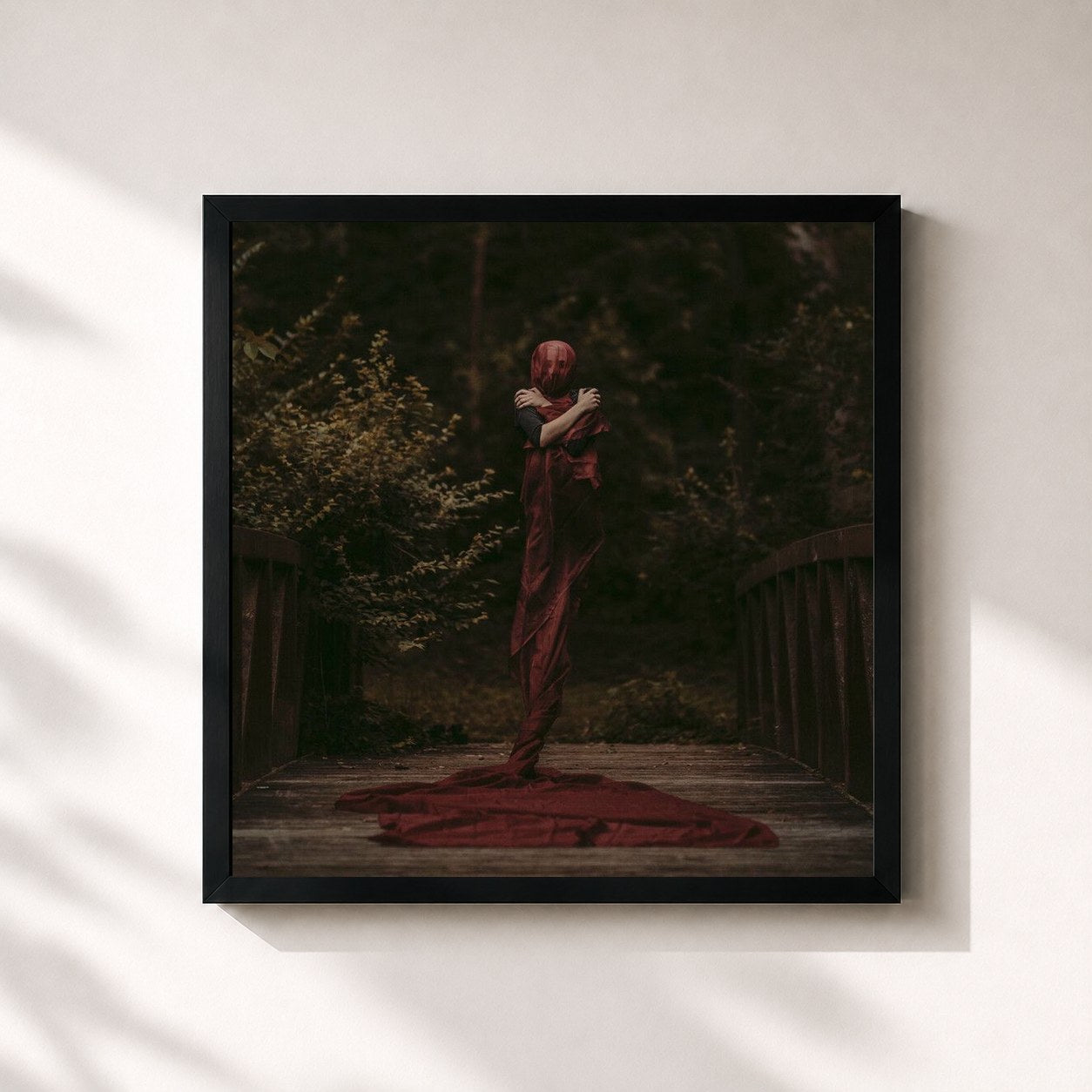 #noir Tableau carré de l'album Bad Omens de Bad Omens, cadre noir 32x32 cm