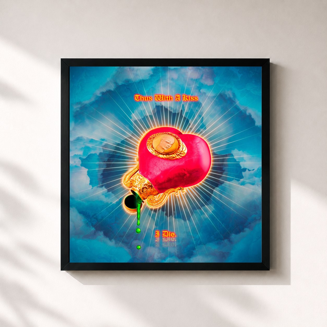 #noir Tableau carré de l'album Nur für dich de Ufo361, cadre noir 32x32 cm
