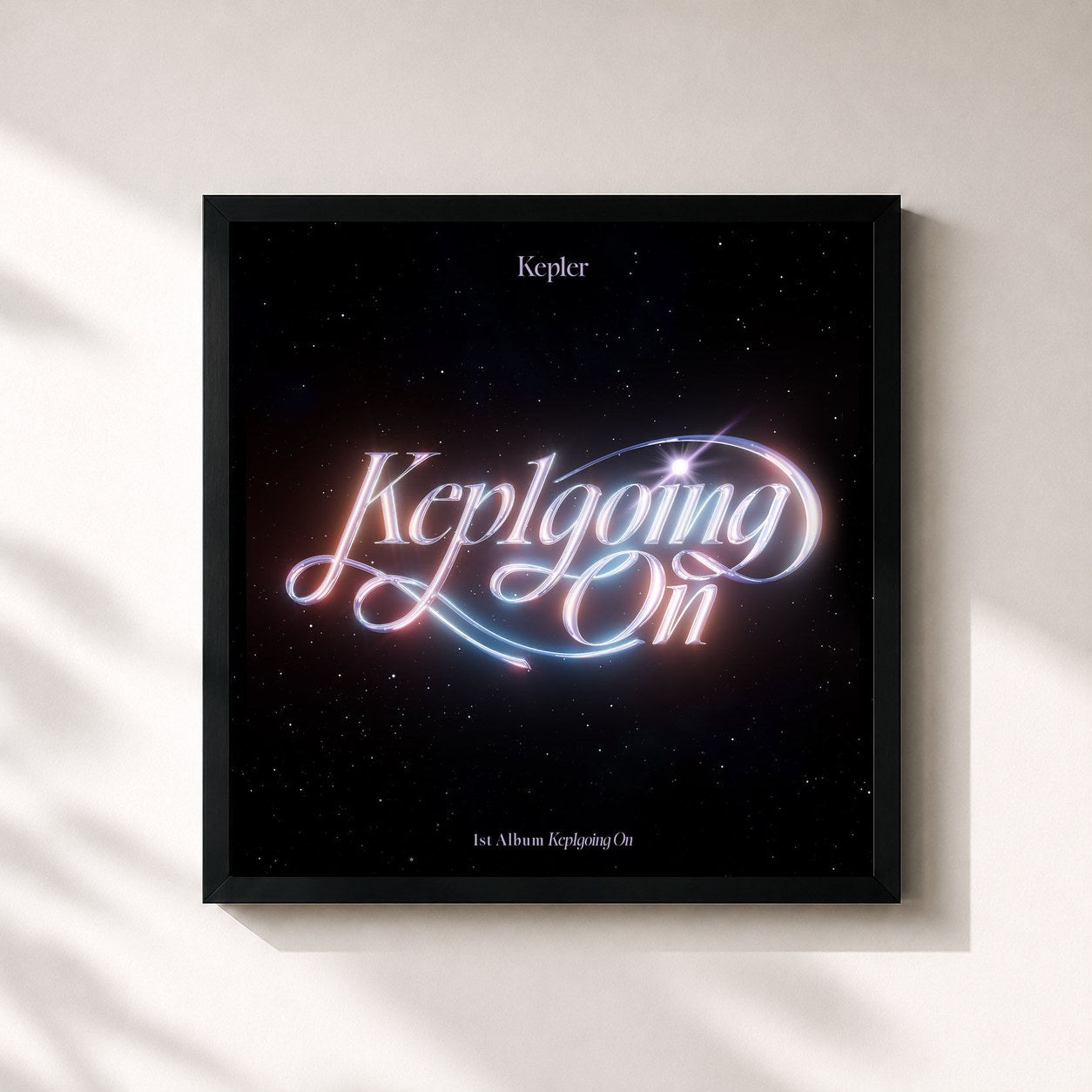 #noir Tableau carré de l'album Kep1going On de Kep1er, cadre noir 32x32 cm