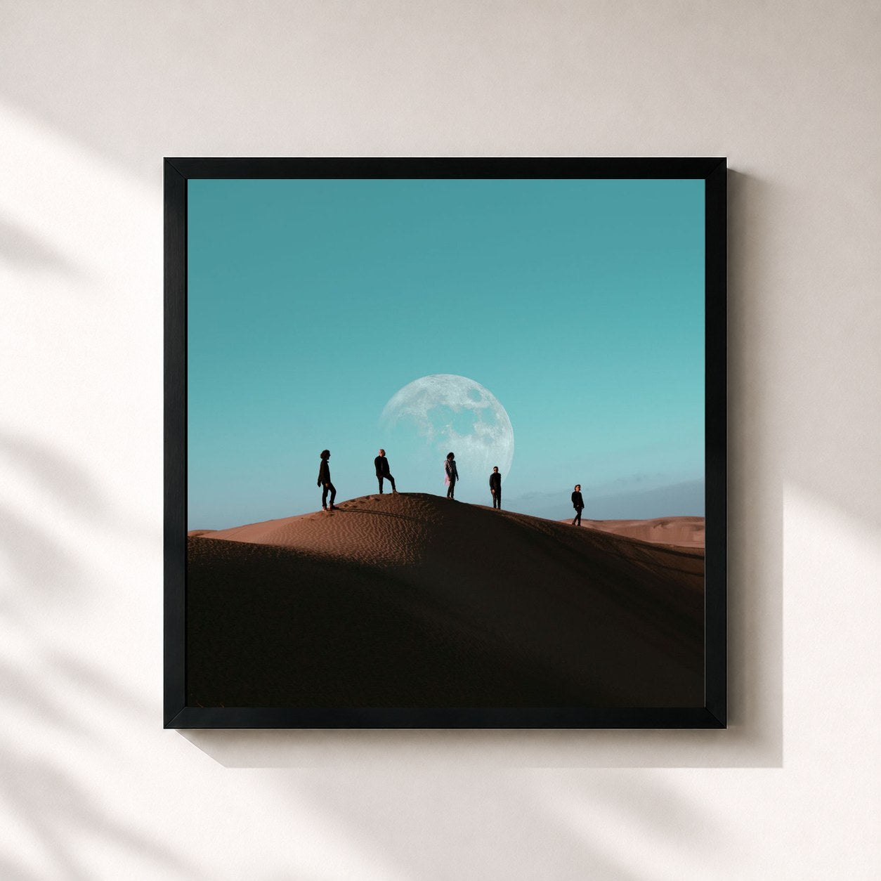 #noir Tableau carré de l'album ECOS de Camilo Séptimo, cadre noir 32x32 cm