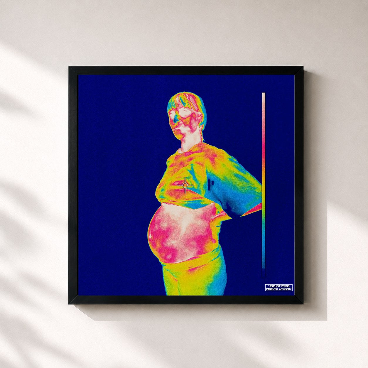 #noir Tableau carré de l'album iridescence de BROCKHAMPTON, cadre noir 32x32 cm