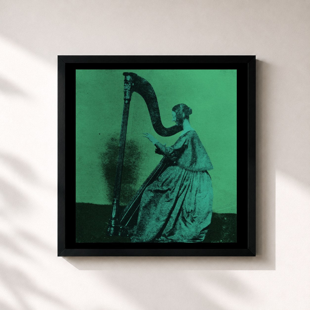 #noir Tableau carré de l'album Grapes Upon the Vine de TV Girl, cadre noir 32x32 cm