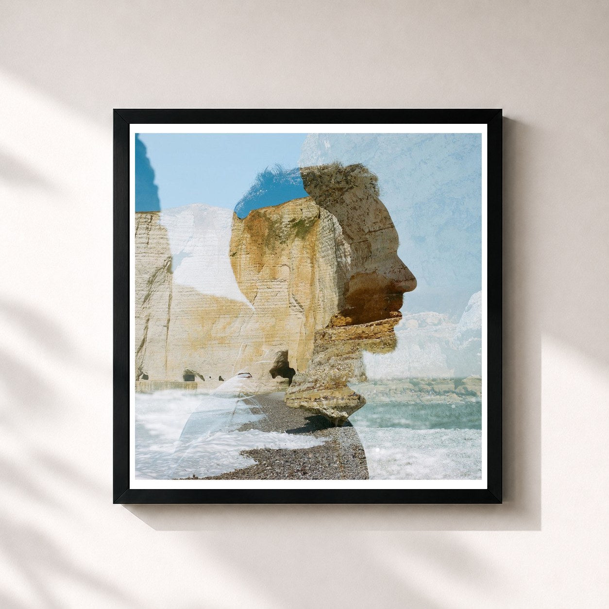 #noir Tableau carré de l'album ALTURA de Les Gordon, cadre noir 32x32 cm