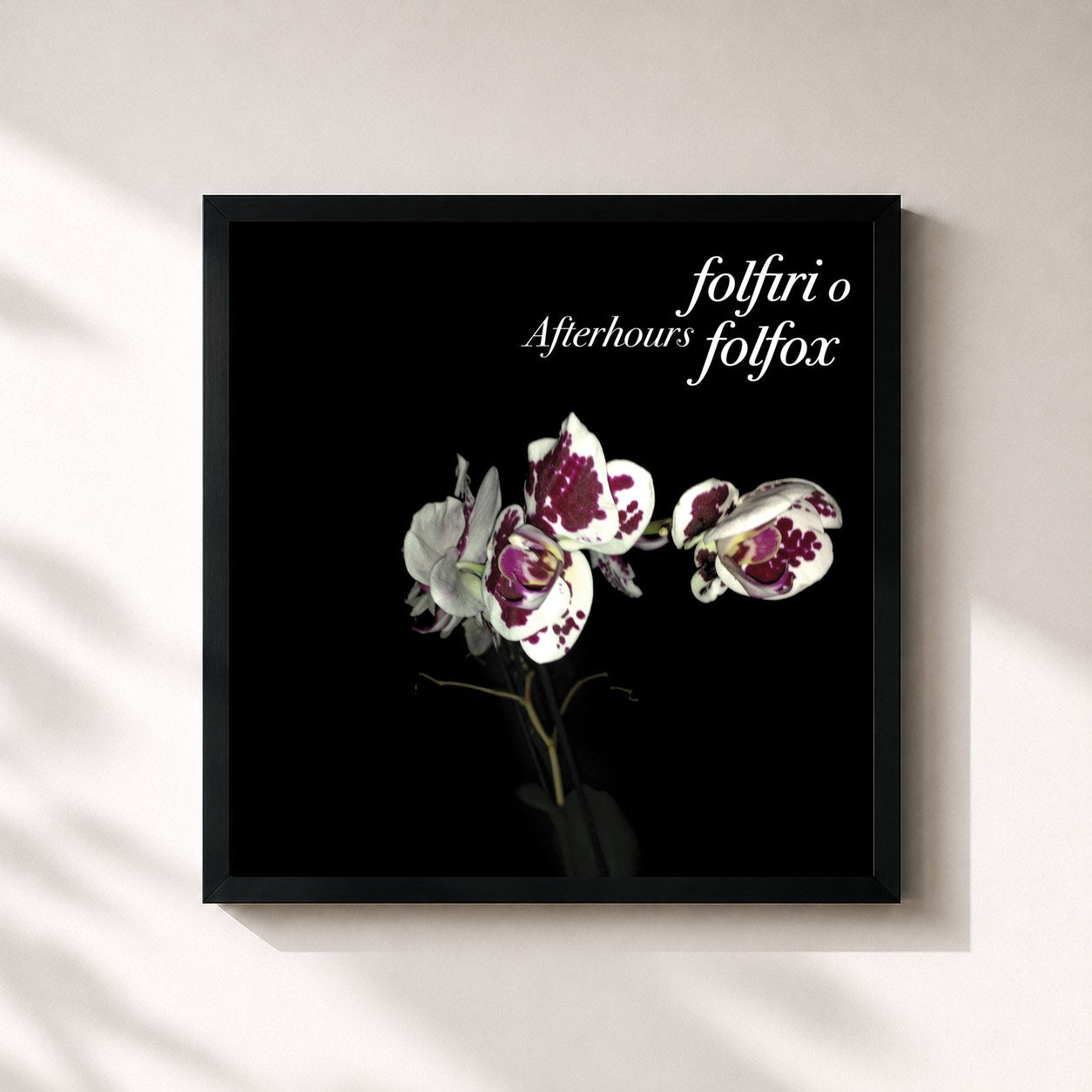 #noir Tableau carré de l'album Folfiri o Folfox de AFTERHOURS, cadre noir 32x32 cm
