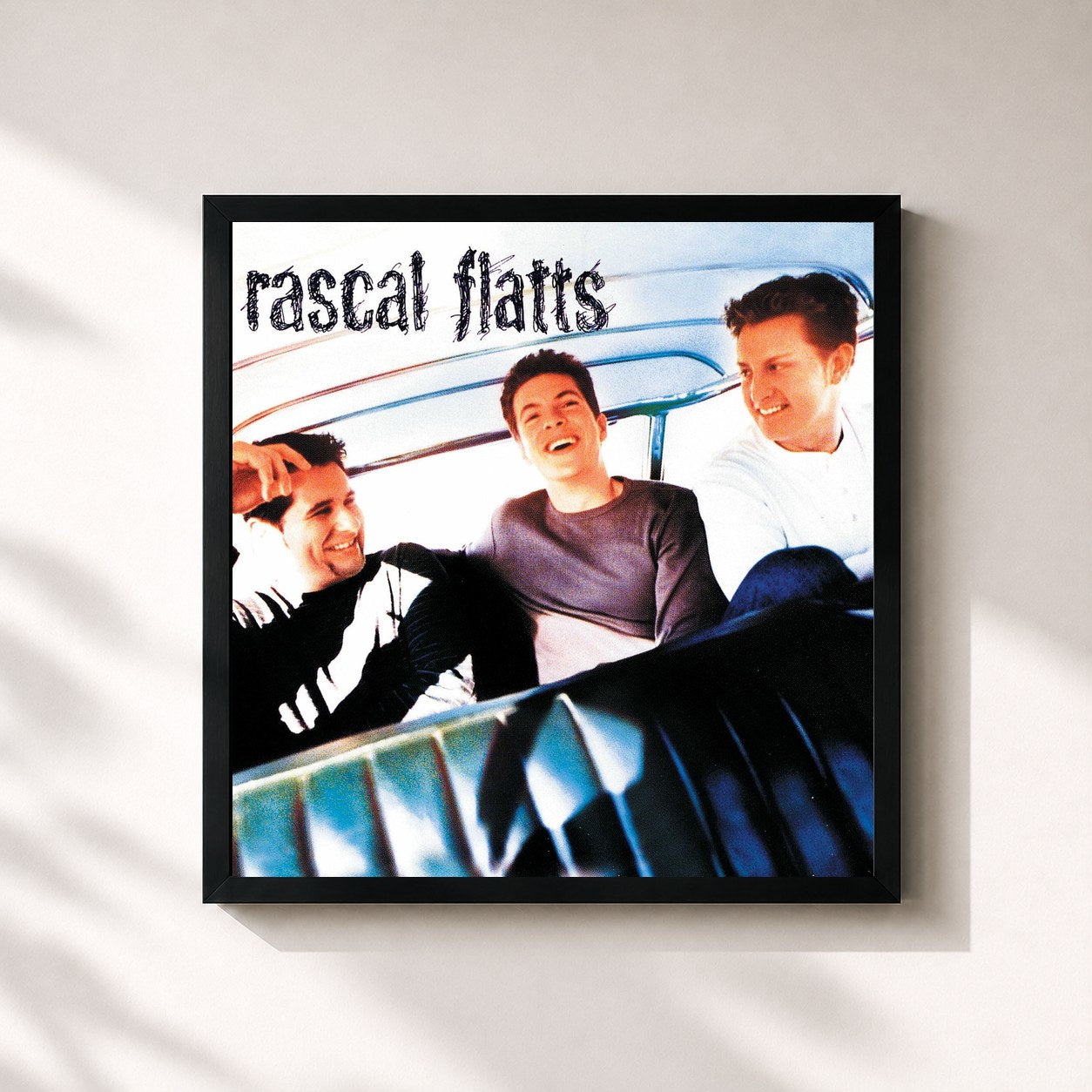 #noir Tableau carré de l'album Rascal Flatts de Rascal Flatts, cadre noir 32x32 cm