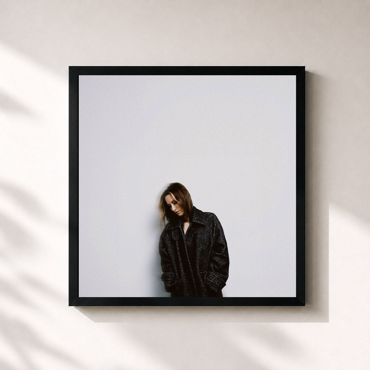 #noir Tableau carré de l'album For the Dreamers de Ingrid Michaelson, cadre noir 32x32 cm