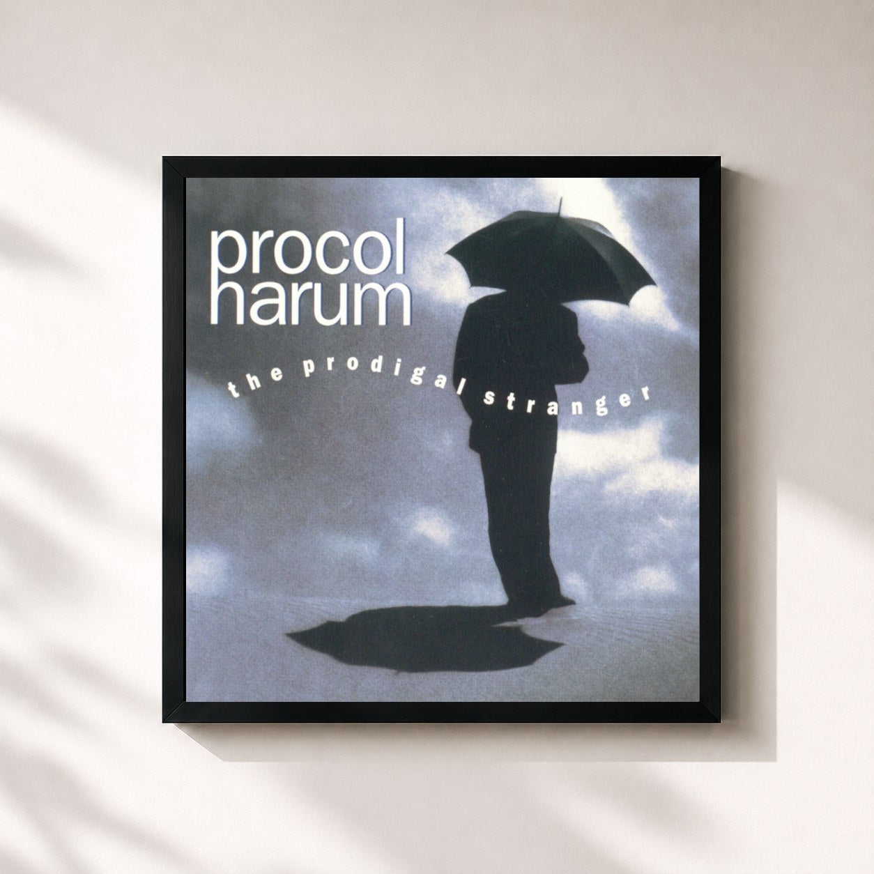 #noir Tableau carré de l'album The Prodigal Stranger de Procol Harum, cadre noir 32x32 cm