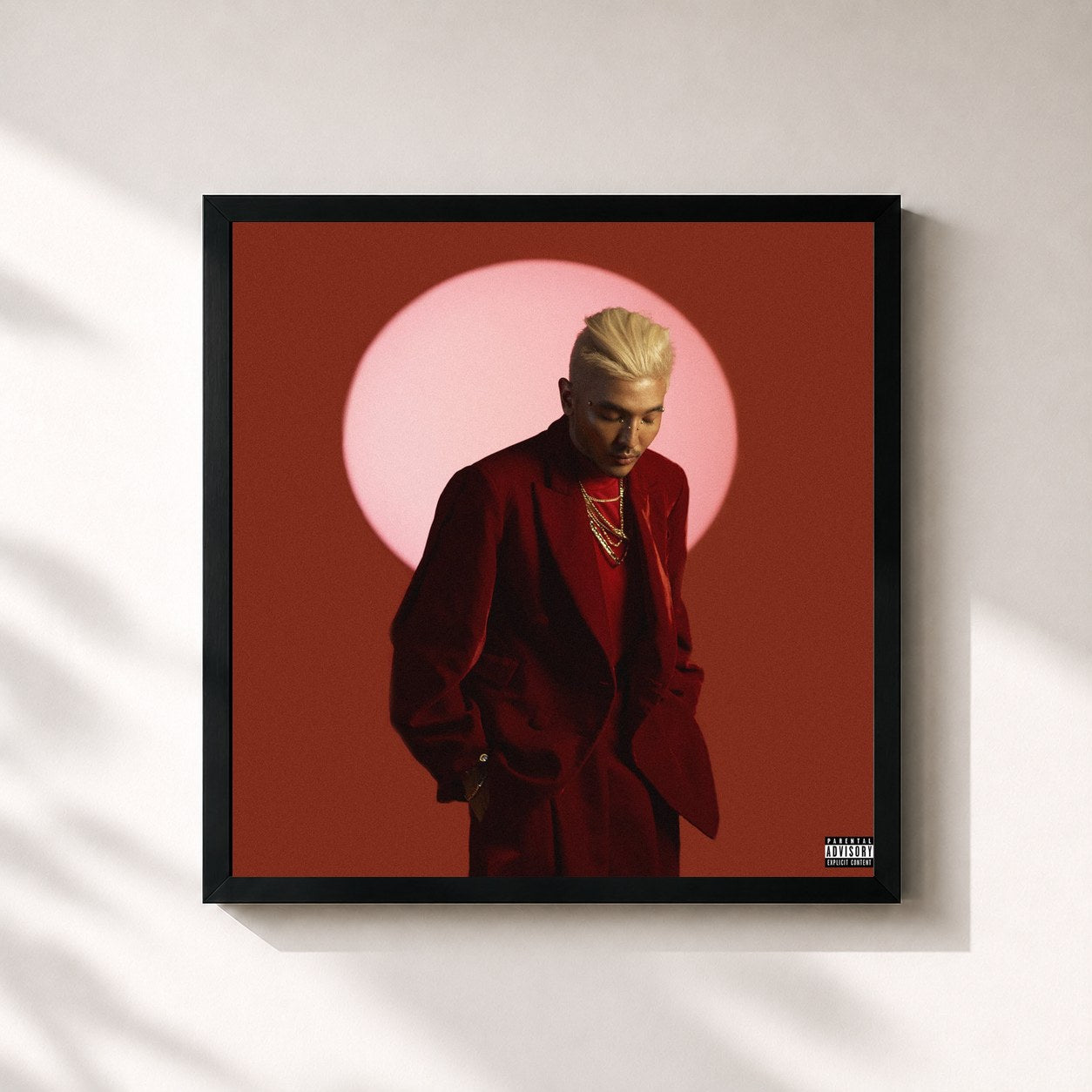 #noir Tableau carré de l'album Adeus Tokyo Part I de JAPA, cadre noir 32x32 cm