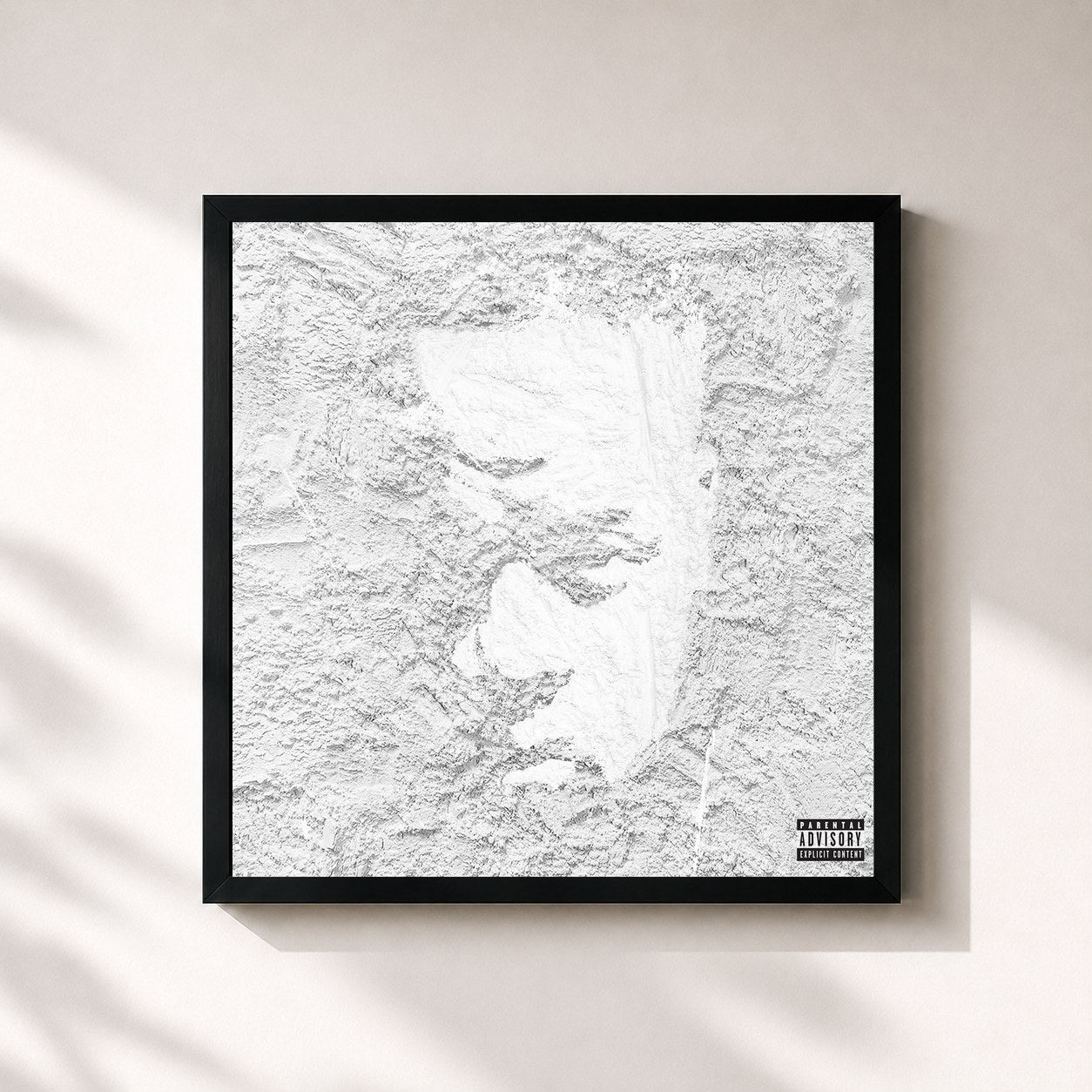 #noir Tableau carré de l'album White Friday (CM9) de Yo Gotti, cadre noir 32x32 cm