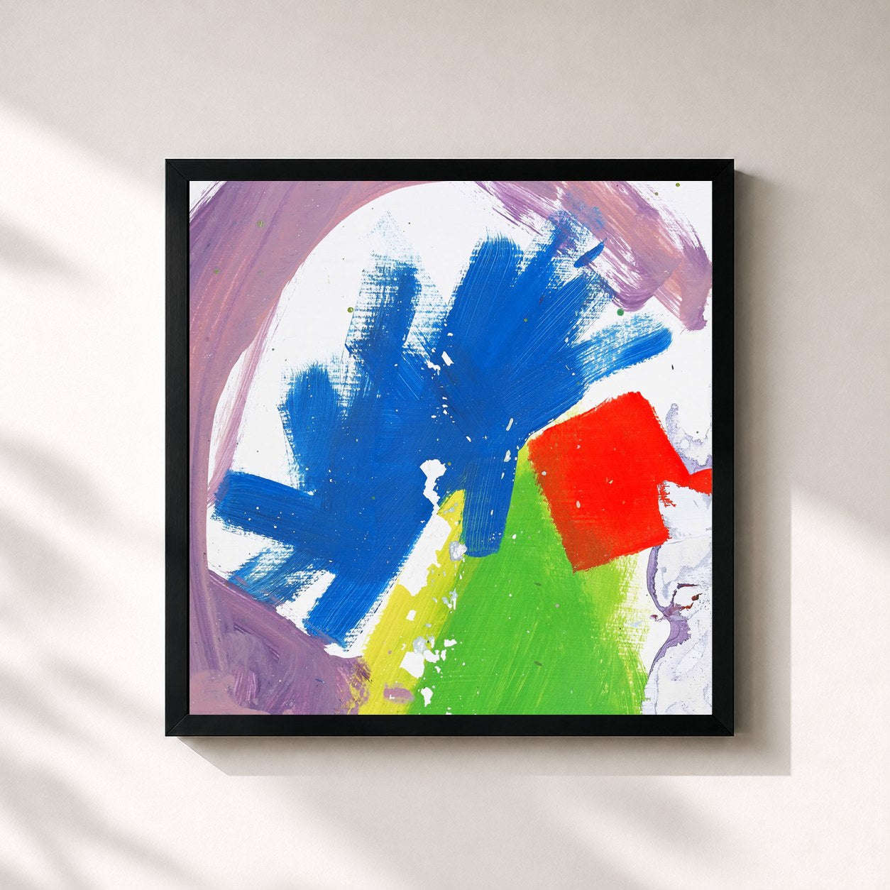 #noir Tableau carré de l'album This Is All Yours de alt-J, cadre noir 32x32 cm