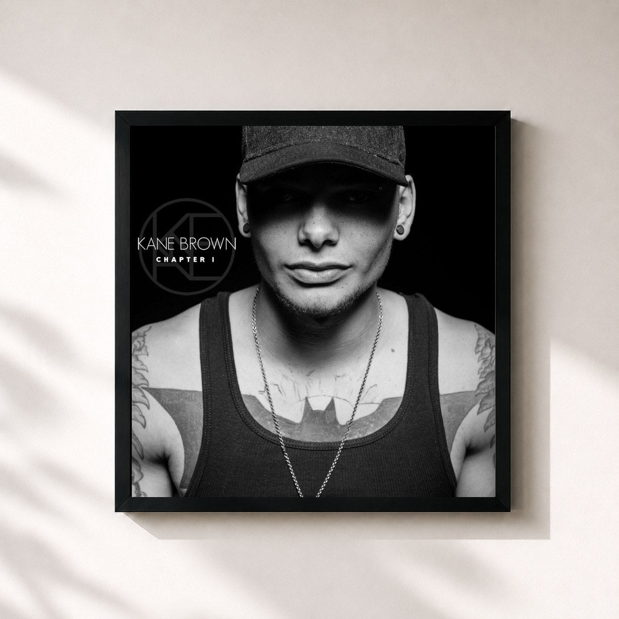 #noir Tableau carré de l'album Chapter 1 - EP de Kane Brown, cadre noir 32x32 cm