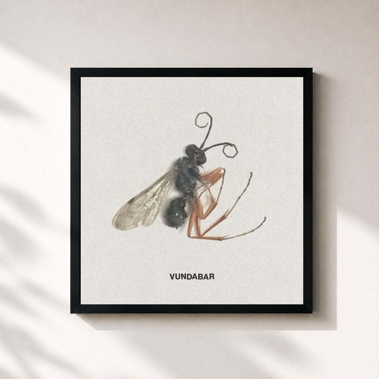 #noir Tableau carré de l'album Good Old de Vundabar, cadre noir 32x32 cm