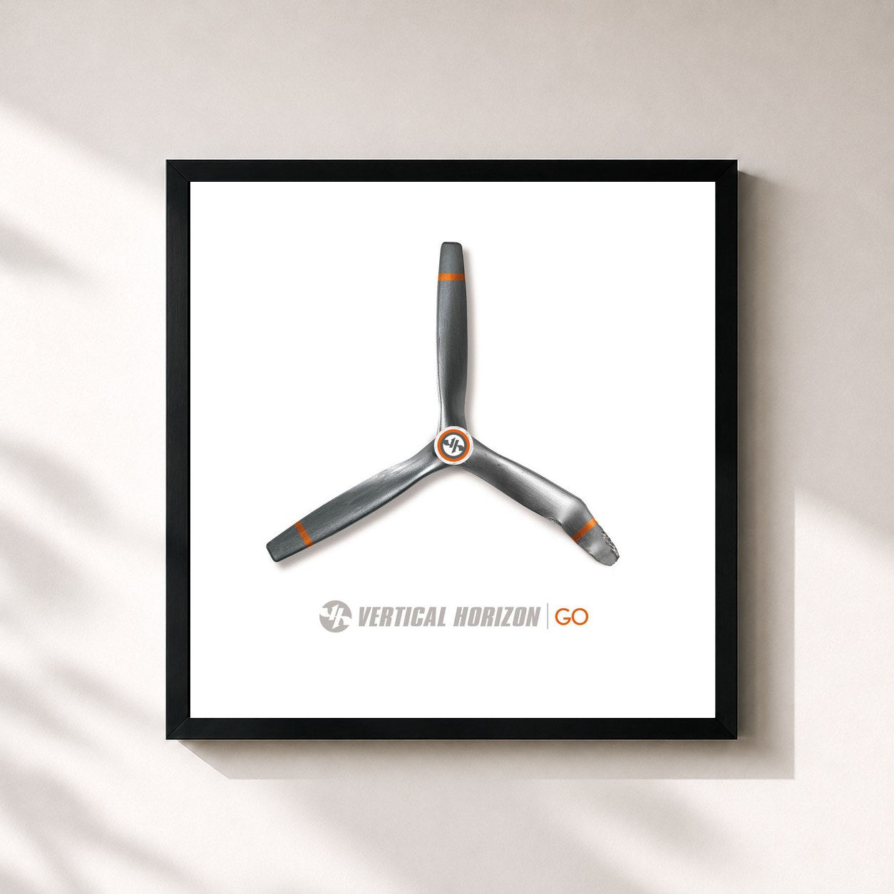 #noir Tableau carré de l'album Go de Vertical Horizon, cadre noir 32x32 cm