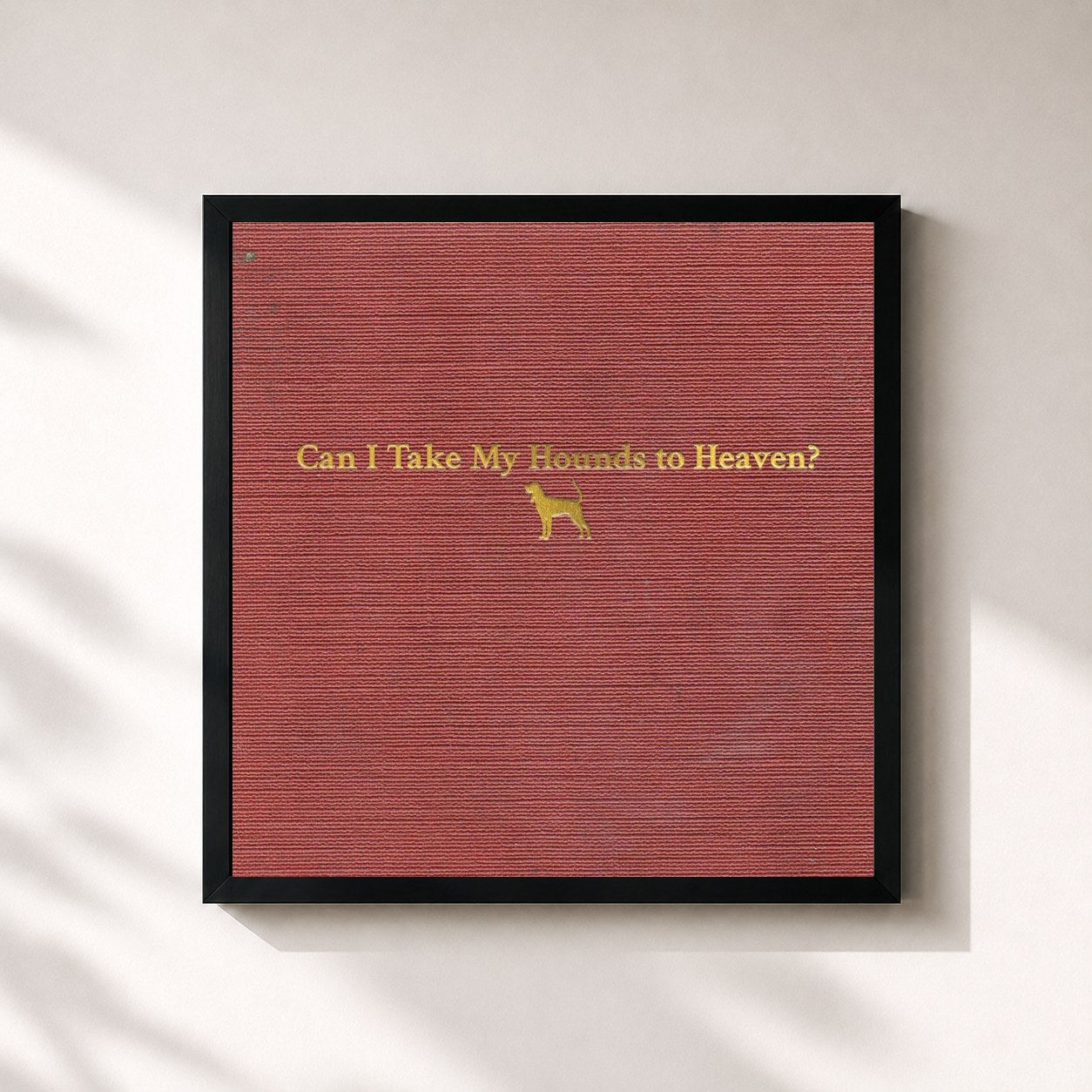 #noir Tableau carré de l'album Can I Take My Hounds to Heaven? de Tyler Childers, cadre noir 32x32 cm