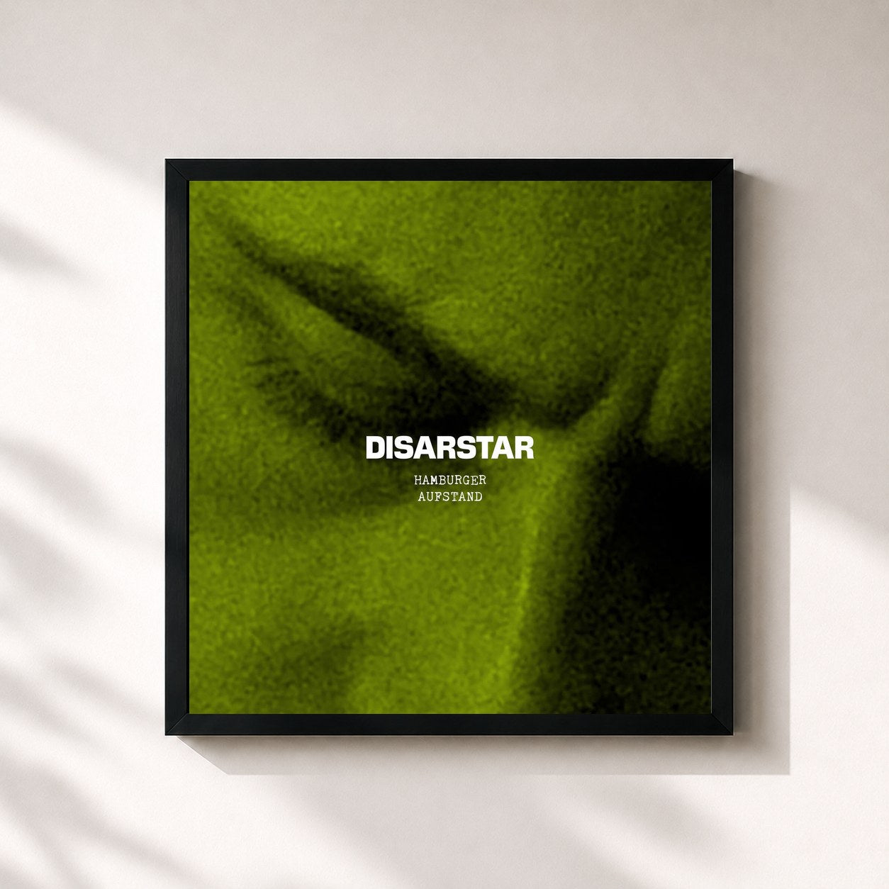 #noir Tableau carré de l'album Hamburger Aufstand de Disarstar, cadre noir 32x32 cm