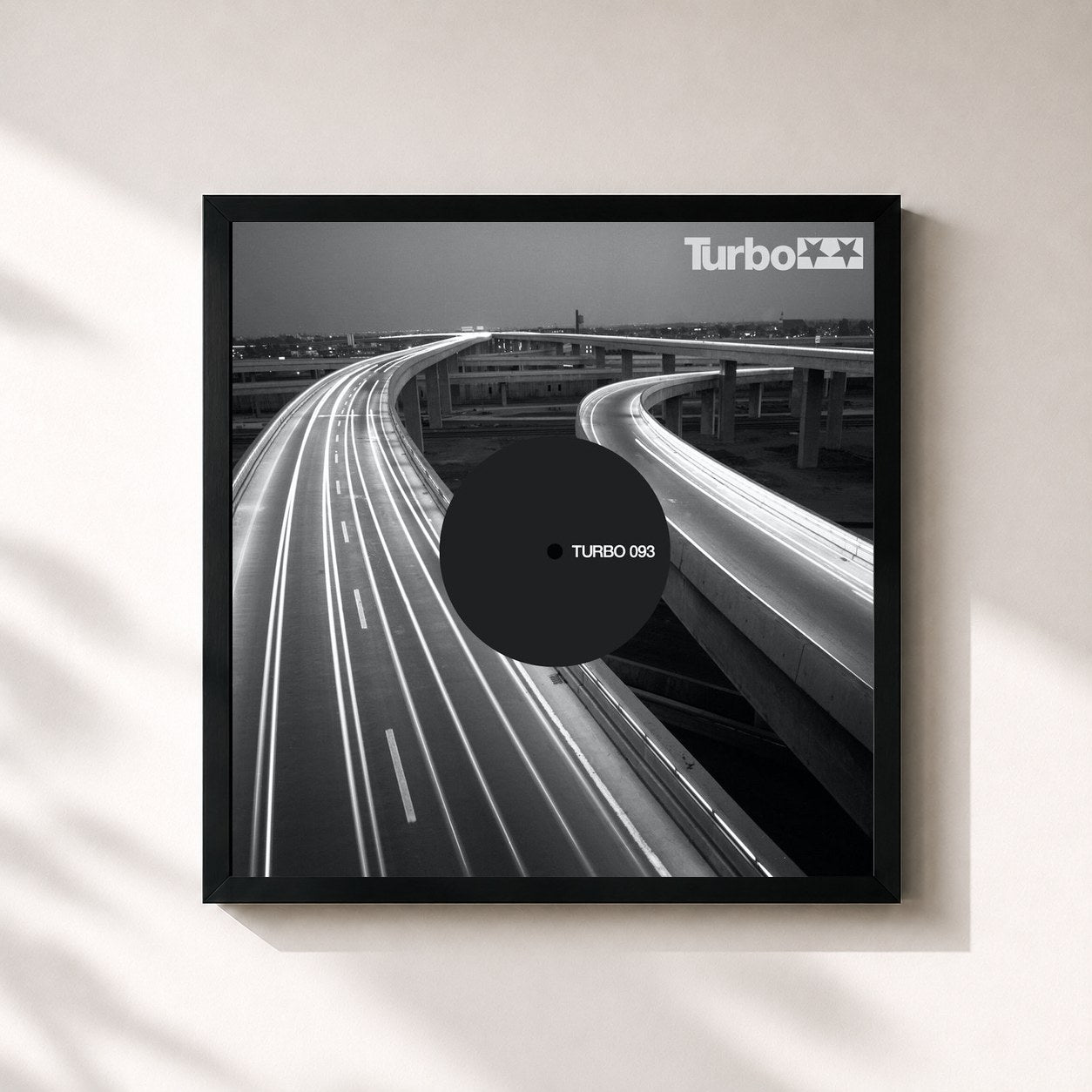 #noir Tableau carré de l'album Variations de Gesaffelstein, cadre noir 32x32 cm