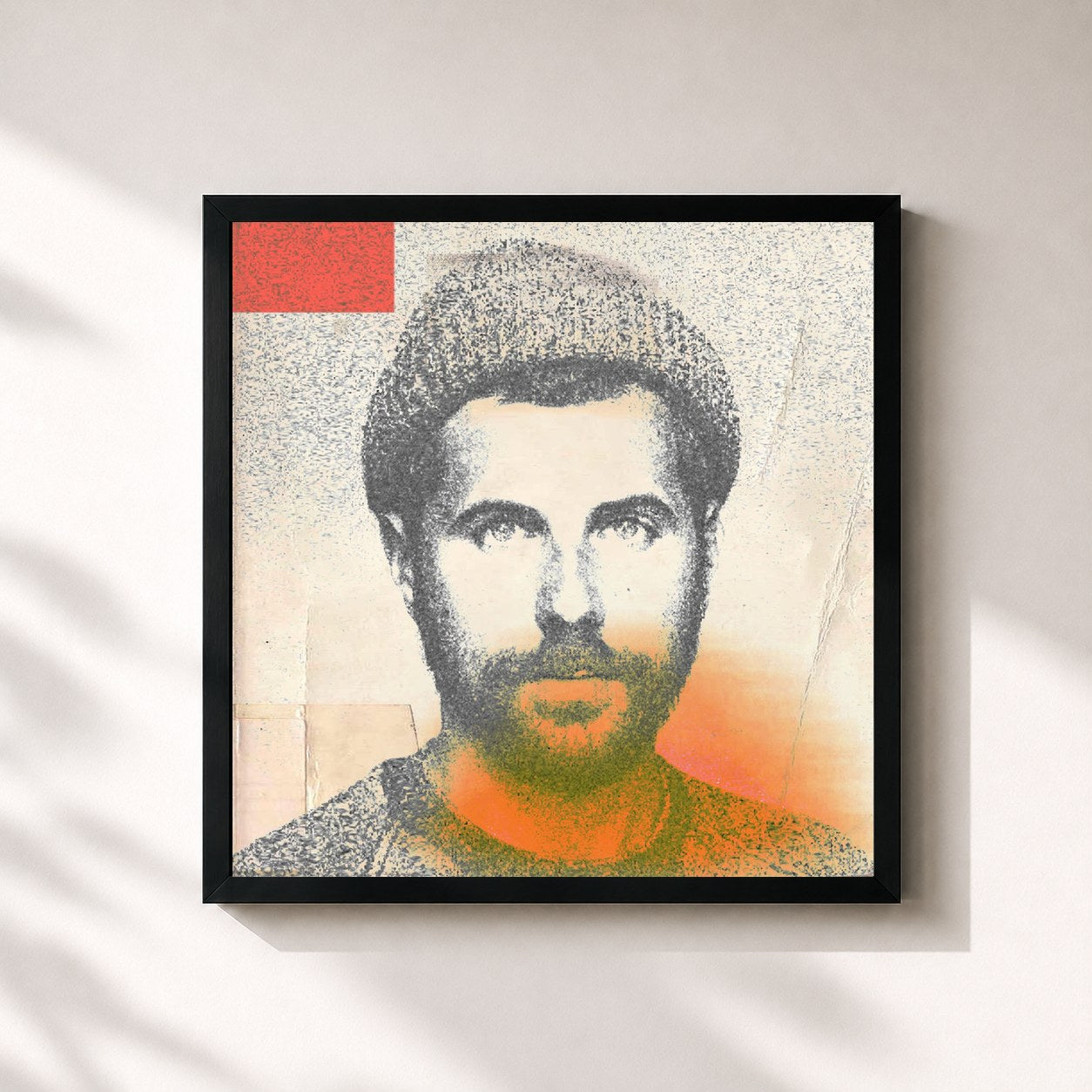 #noir Tableau carré de l'album Rather Be Free Than Right (Part 1) de Nick Mulvey, cadre noir 32x32 cm