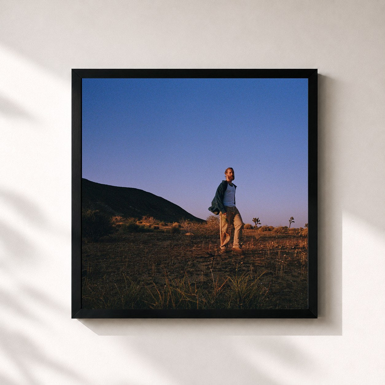 #noir Tableau carré de l'album Heartland (Deluxe Version) de Sam Ryder, cadre noir 32x32 cm