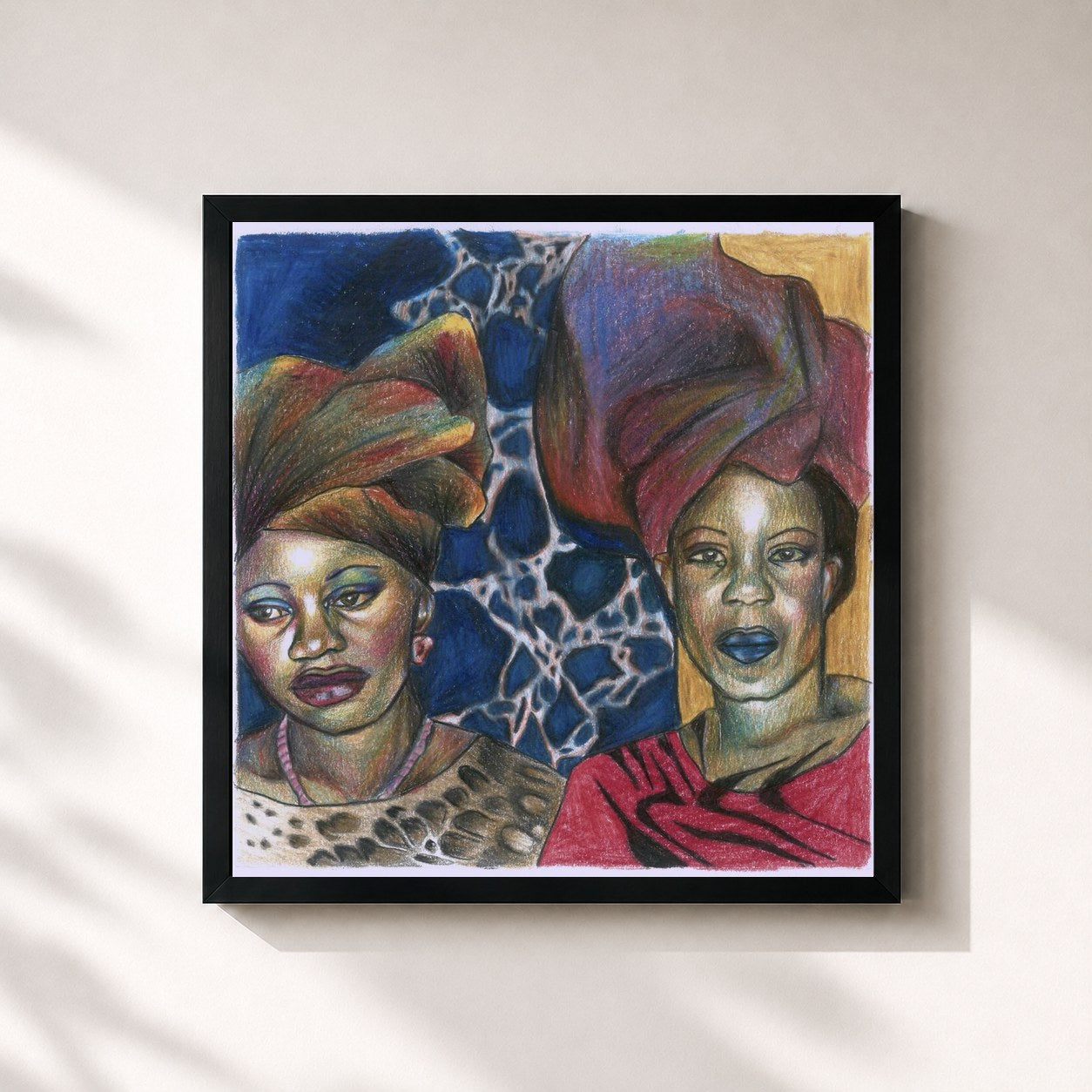 #noir Tableau carré de l'album Showbiz! de Mike, cadre noir 32x32 cm