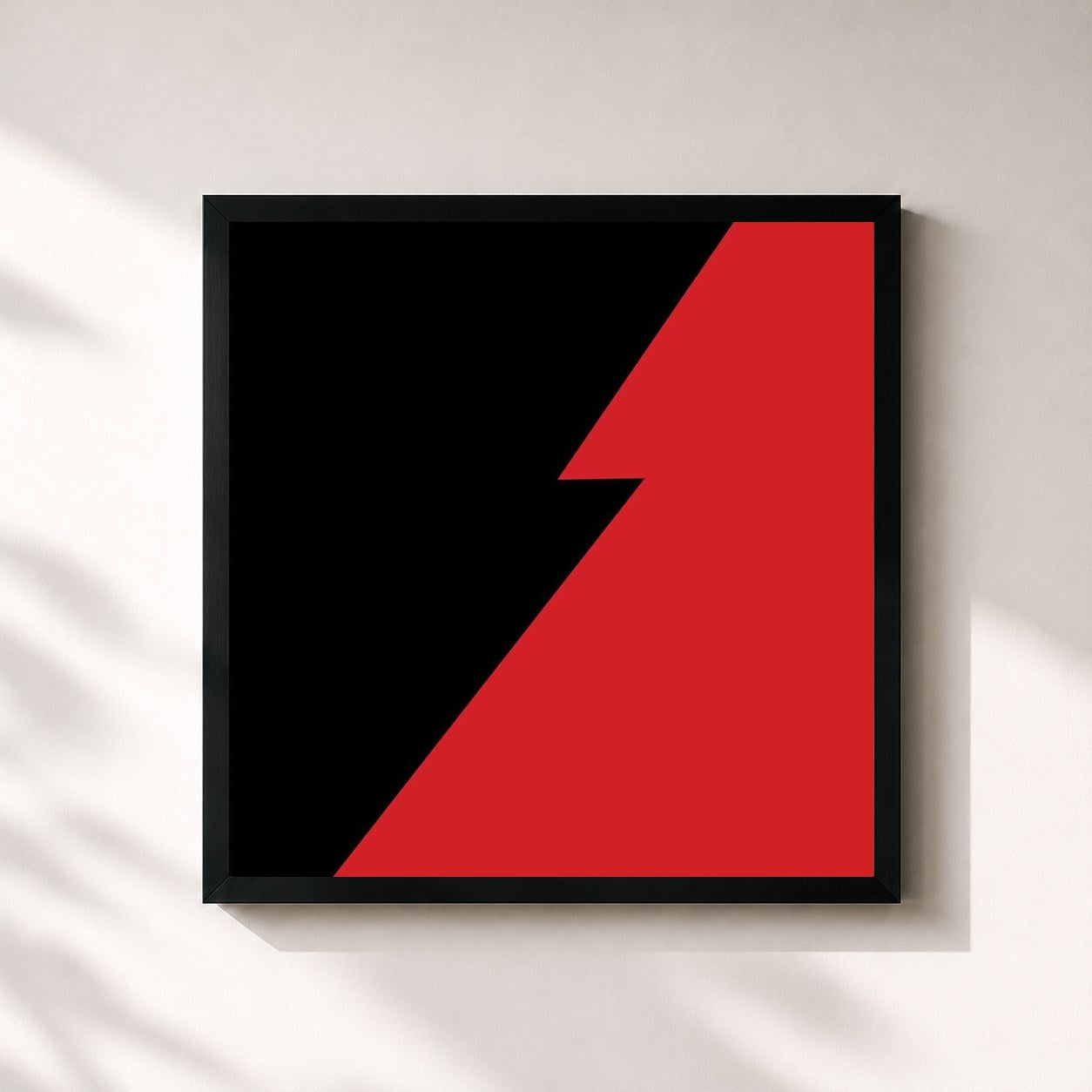 #noir Tableau carré de l'album Black / Red de Feeder, cadre noir 32x32 cm