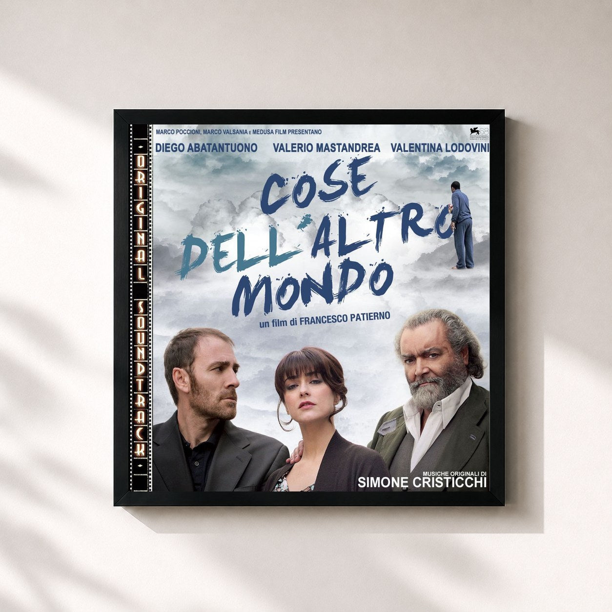 #noir Tableau carré de l'album Cose dell'altro mondo (Original Soundtrack) de Simone Cristicchi, cadre noir 32x32 cm