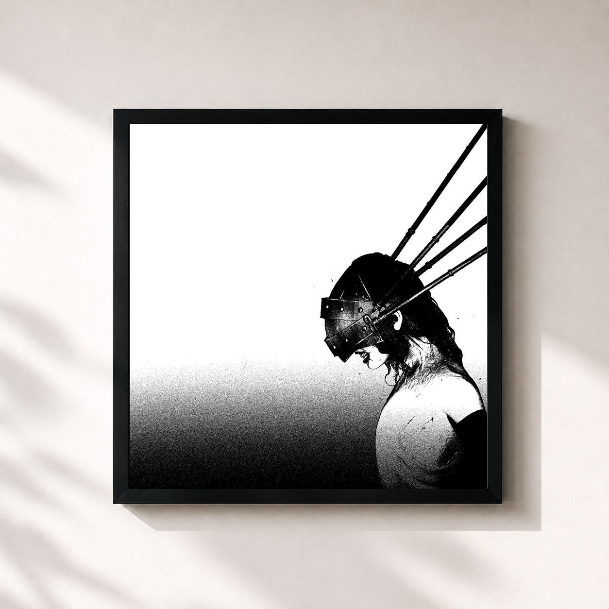 #noir Tableau carré de l'album If Nevermore (Anhedonia) de Sub Urban, cadre noir 32x32 cm