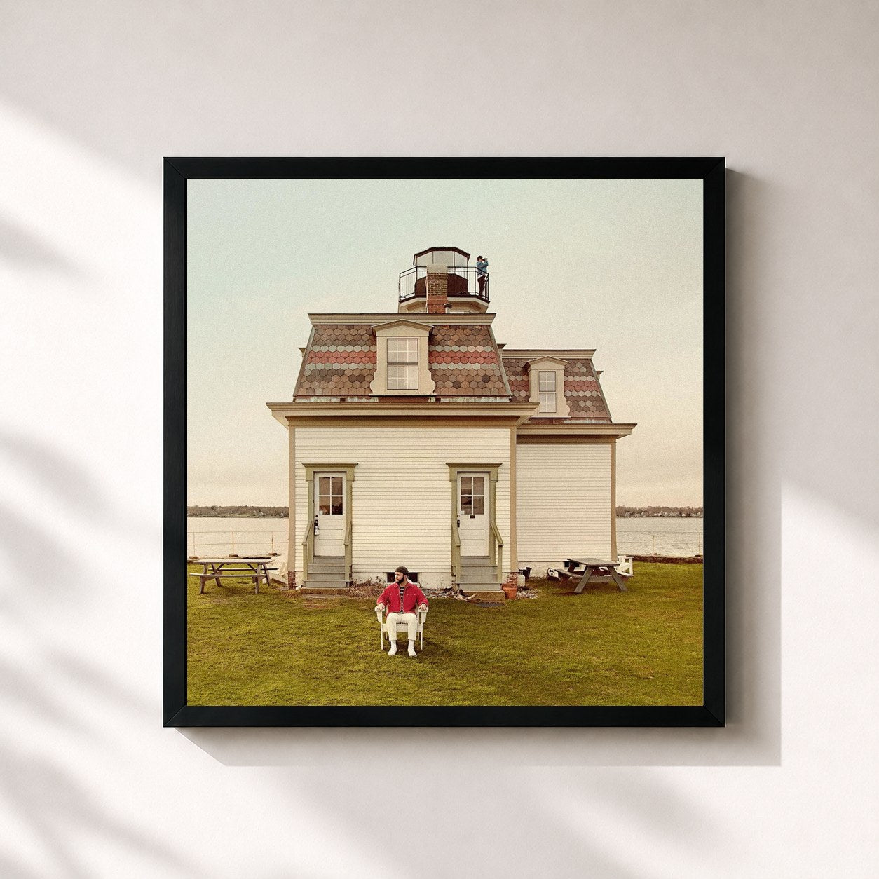 #noir Tableau carré de l'album Change of Scenery II de Quinn XCII, cadre noir 32x32 cm