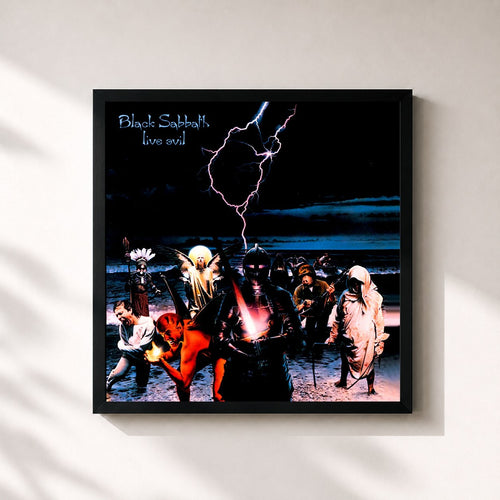 Black Sabbath · Live Evil — Gerahmter Kunstdruck