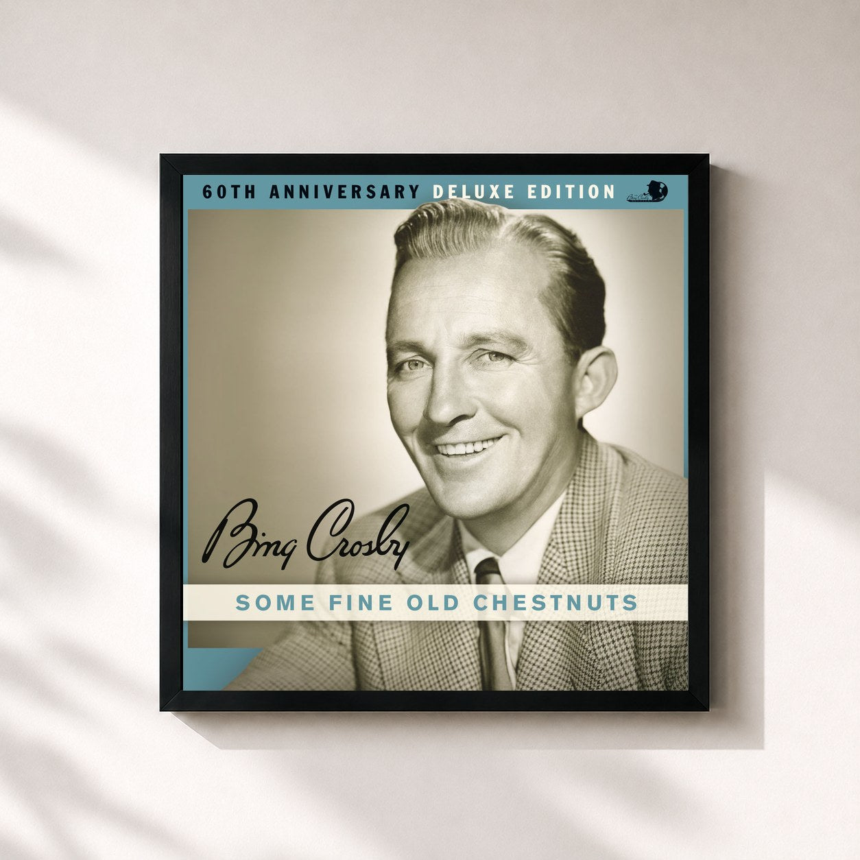 #noir Tableau carré de l'album Some Fine Old Chestnuts (60th Anniversary Deluxe Edition) de Bing Crosby, cadre noir 32x32 cm