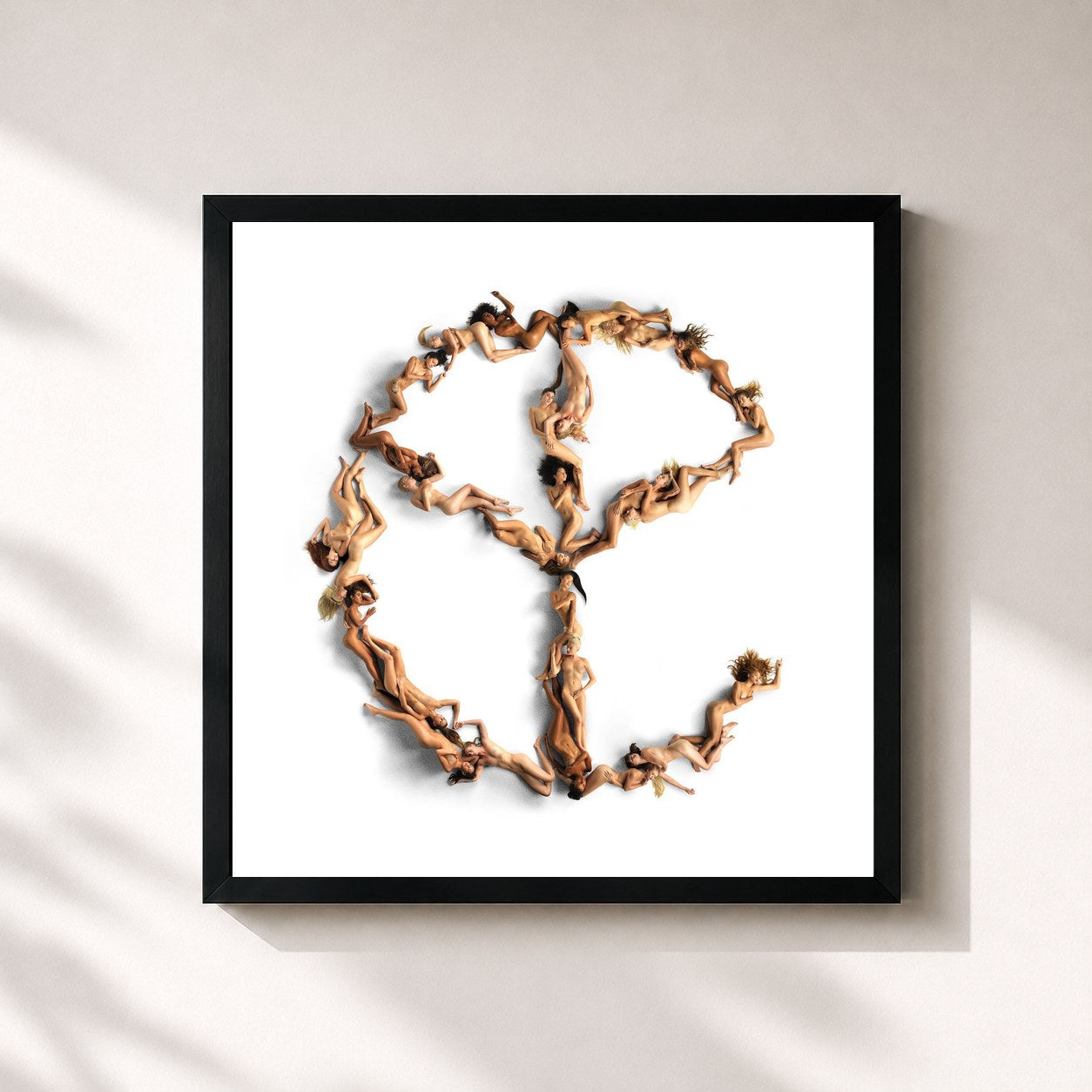 #noir Tableau carré de l'album Blood For Mercy de Yellow Claw, cadre noir 32x32 cm