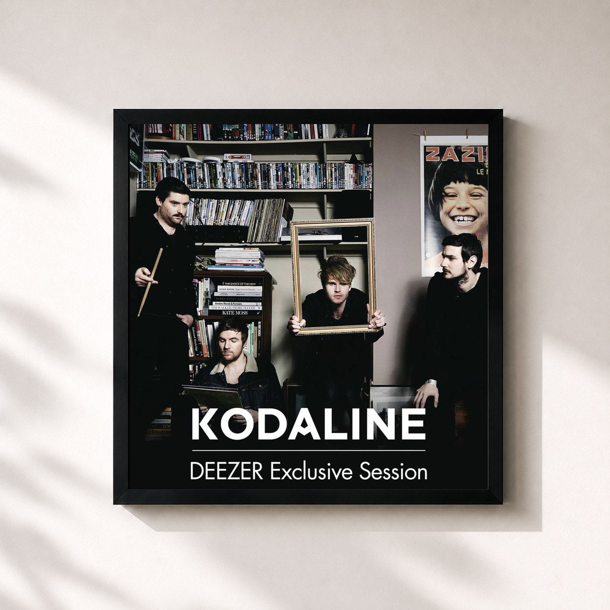 #noir Tableau carré de l'album Deezer Sessions - EP de Kodaline, cadre noir 32x32 cm