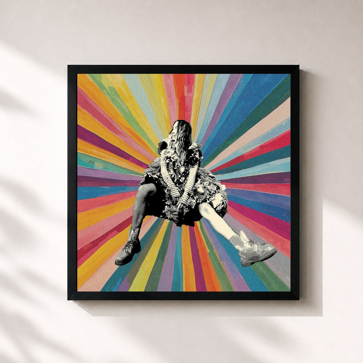 #noir Tableau carré de l'album Sessions de Lauren Daigle, cadre noir 32x32 cm