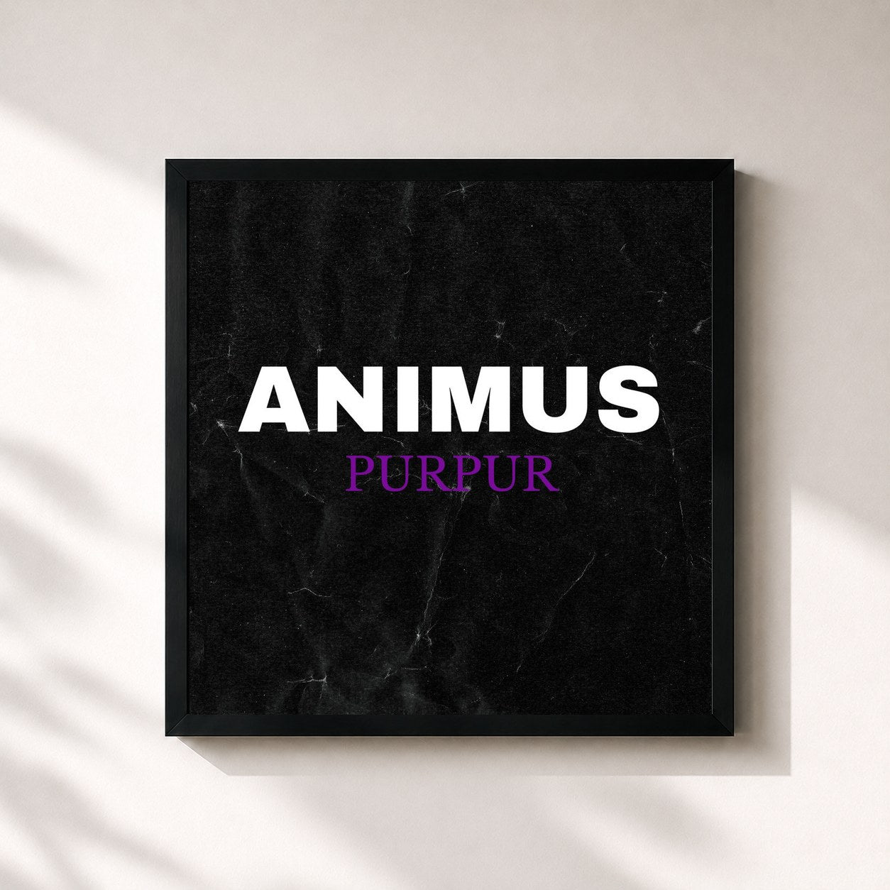 #noir Tableau carré de l'album Purpur (Premium Edition) de Animus, cadre noir 32x32 cm