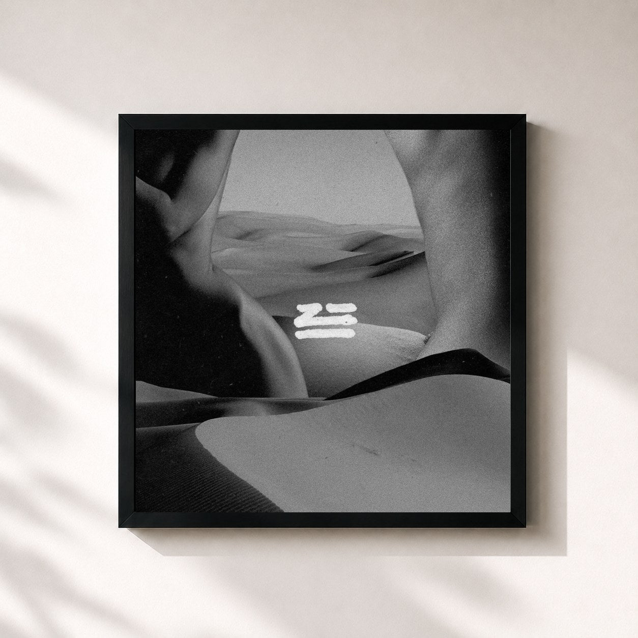 #noir Tableau carré de l'album stardustexhalemarrakechdreams de Zhu, cadre noir 32x32 cm