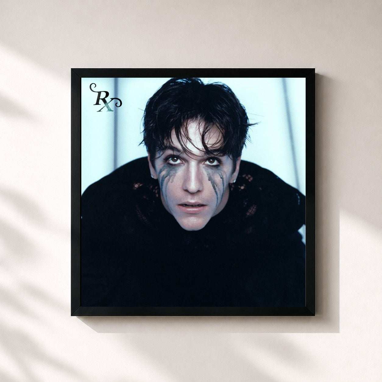 #noir Tableau carré de l'album Rx de Role Model, cadre noir 32x32 cm