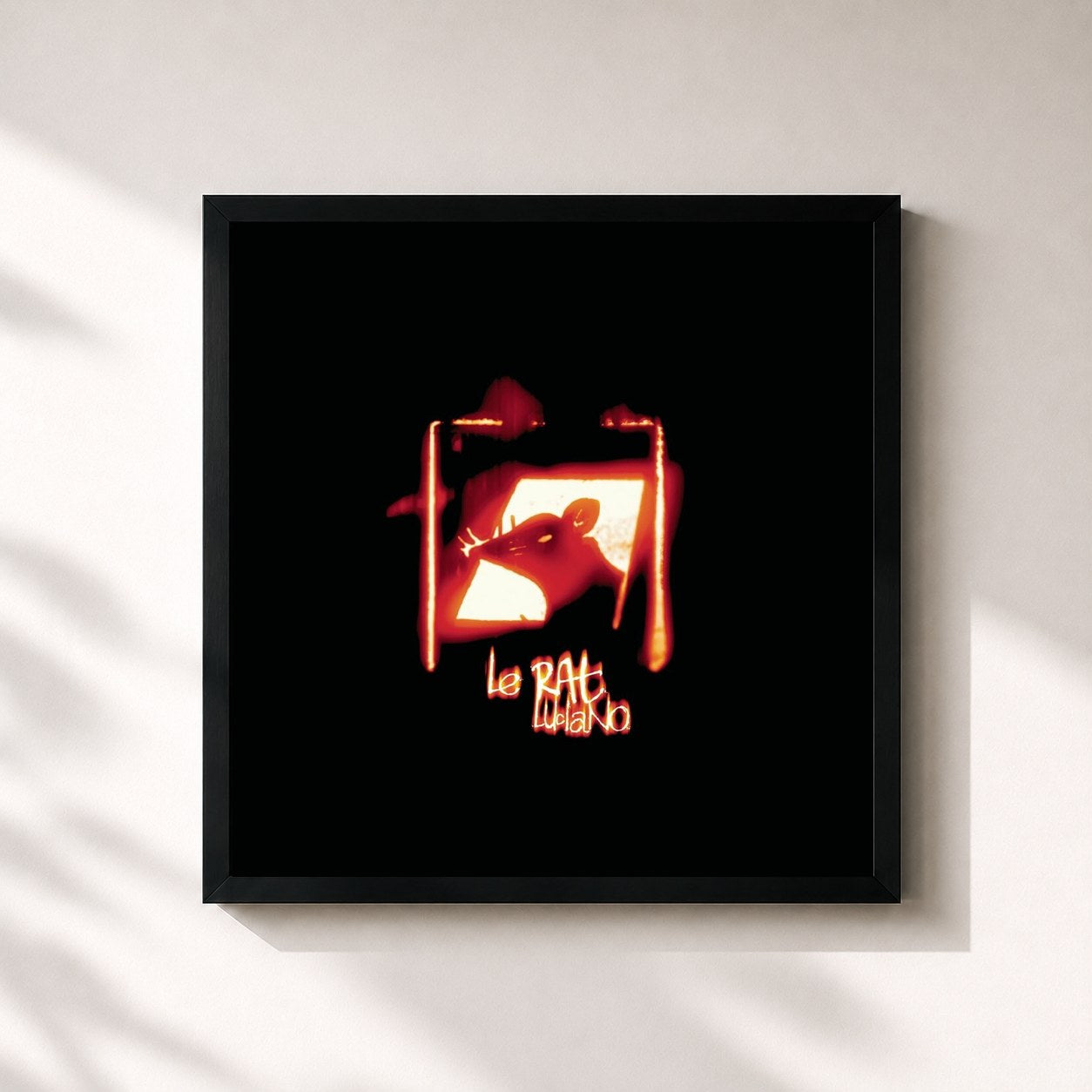 #noir Tableau carré de l'album Mode de vie - Béton style de Le Rat Luciano, cadre noir 32x32 cm