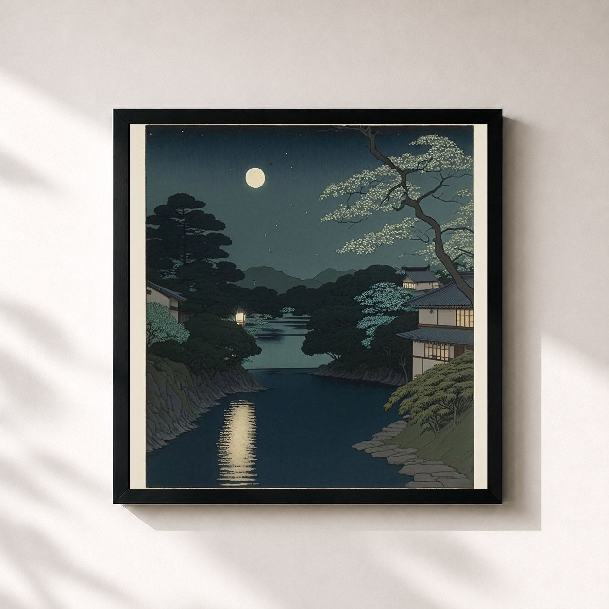 #noir Tableau carré de l'album fruit of the loop 3 de Finesse, cadre noir 32x32 cm