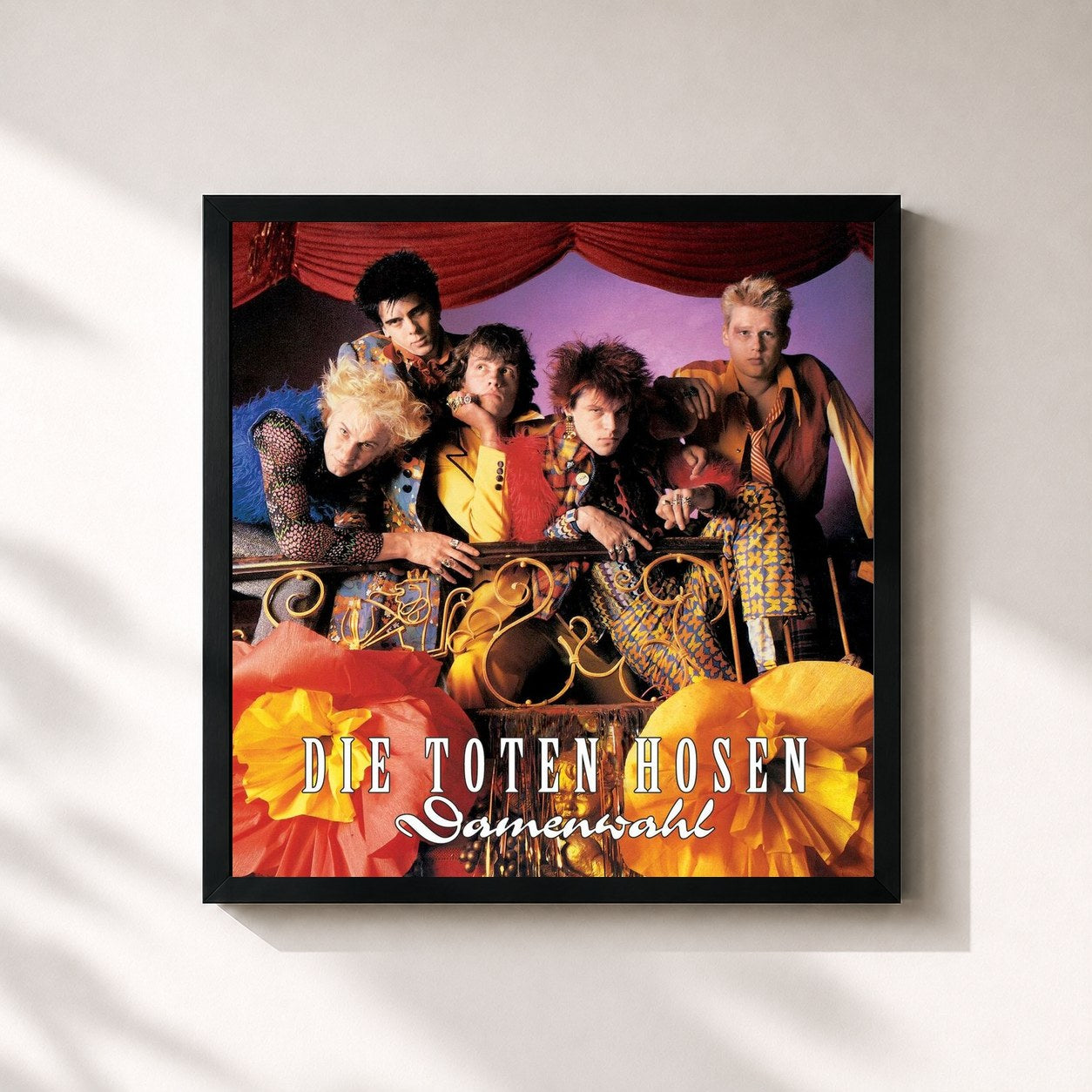 #noir Tableau carré de l'album Damenwahl (Deluxe-Edition mit Bonus-Tracks) de Die Toten Hosen, cadre noir 32x32 cm