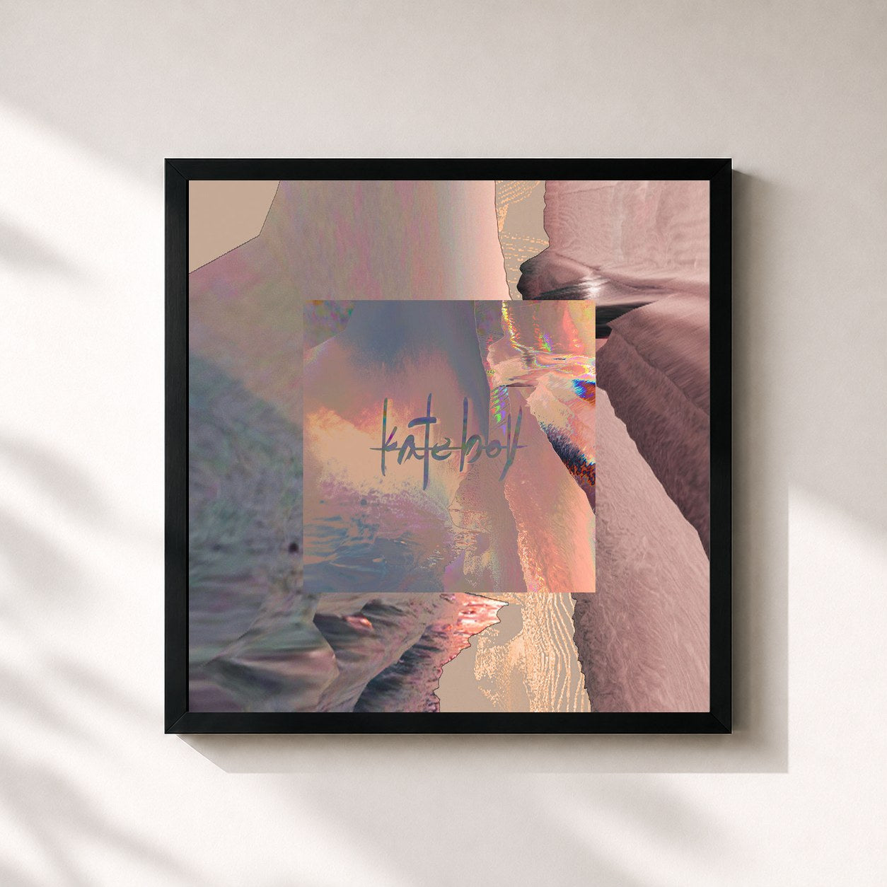 #noir Tableau carré de l'album The Remix EP de Kate Boy, cadre noir 32x32 cm